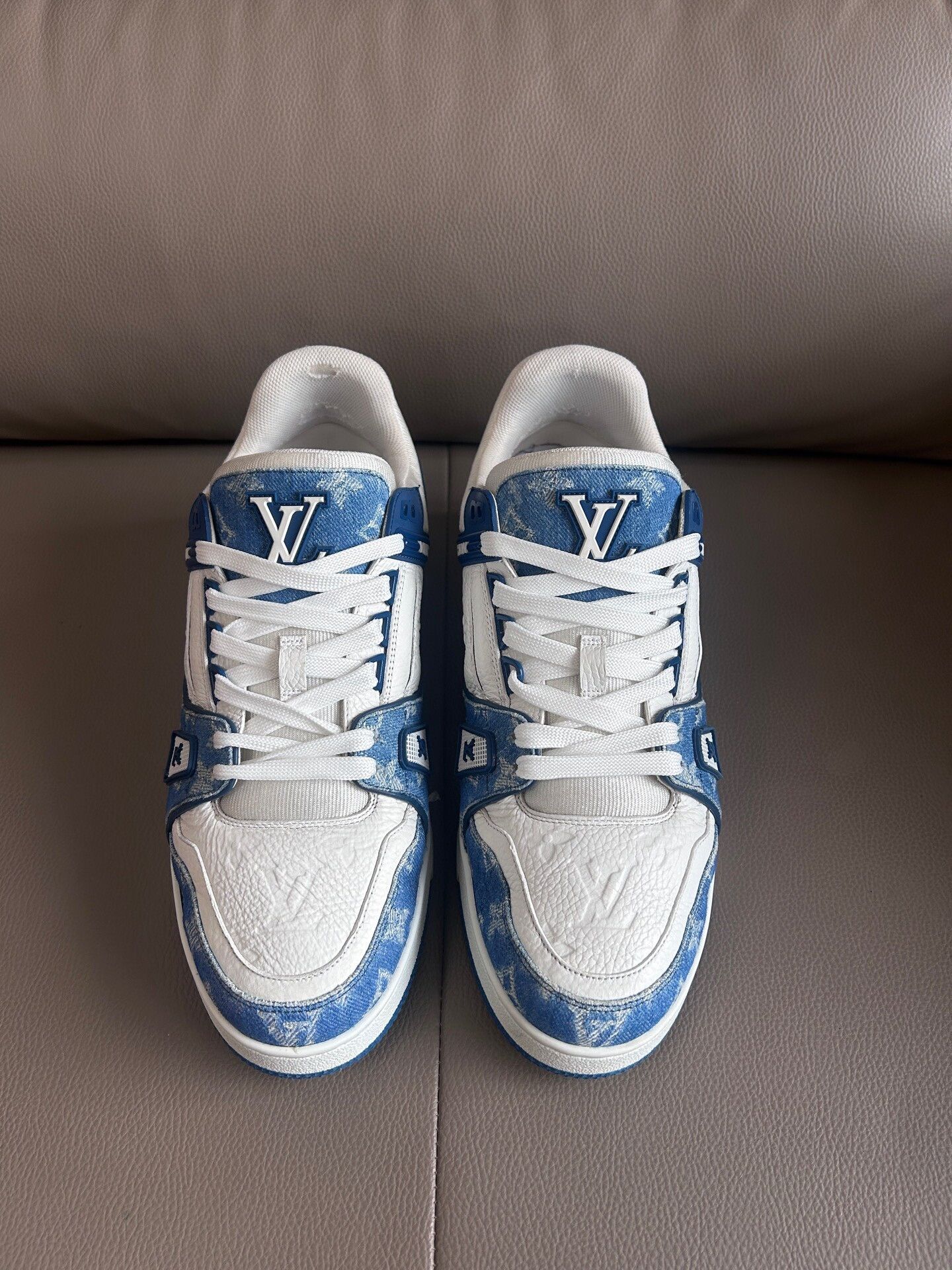 Louis Vuitton Louis Vuitton Trainer Denim Sneakers Size 9.5 Size US 10.5 / EU 43-44 - 3 Thumbnail
