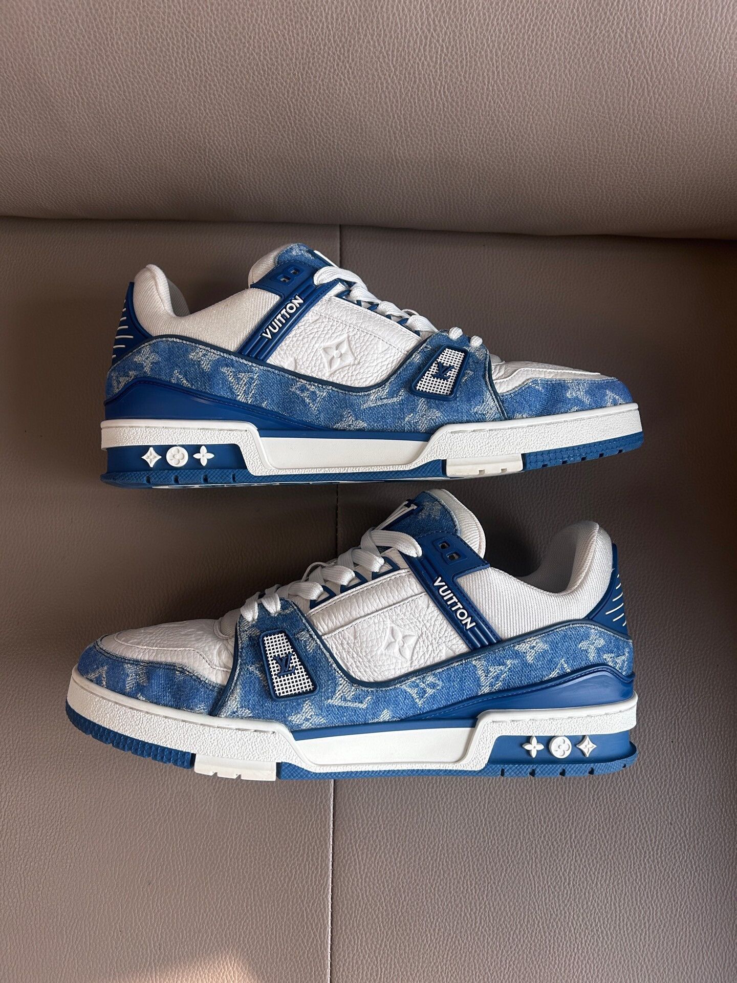 Louis Vuitton Louis Vuitton Trainer Denim Sneakers Size 9.5 Size US 10.5 / EU 43-44 - 7 Thumbnail