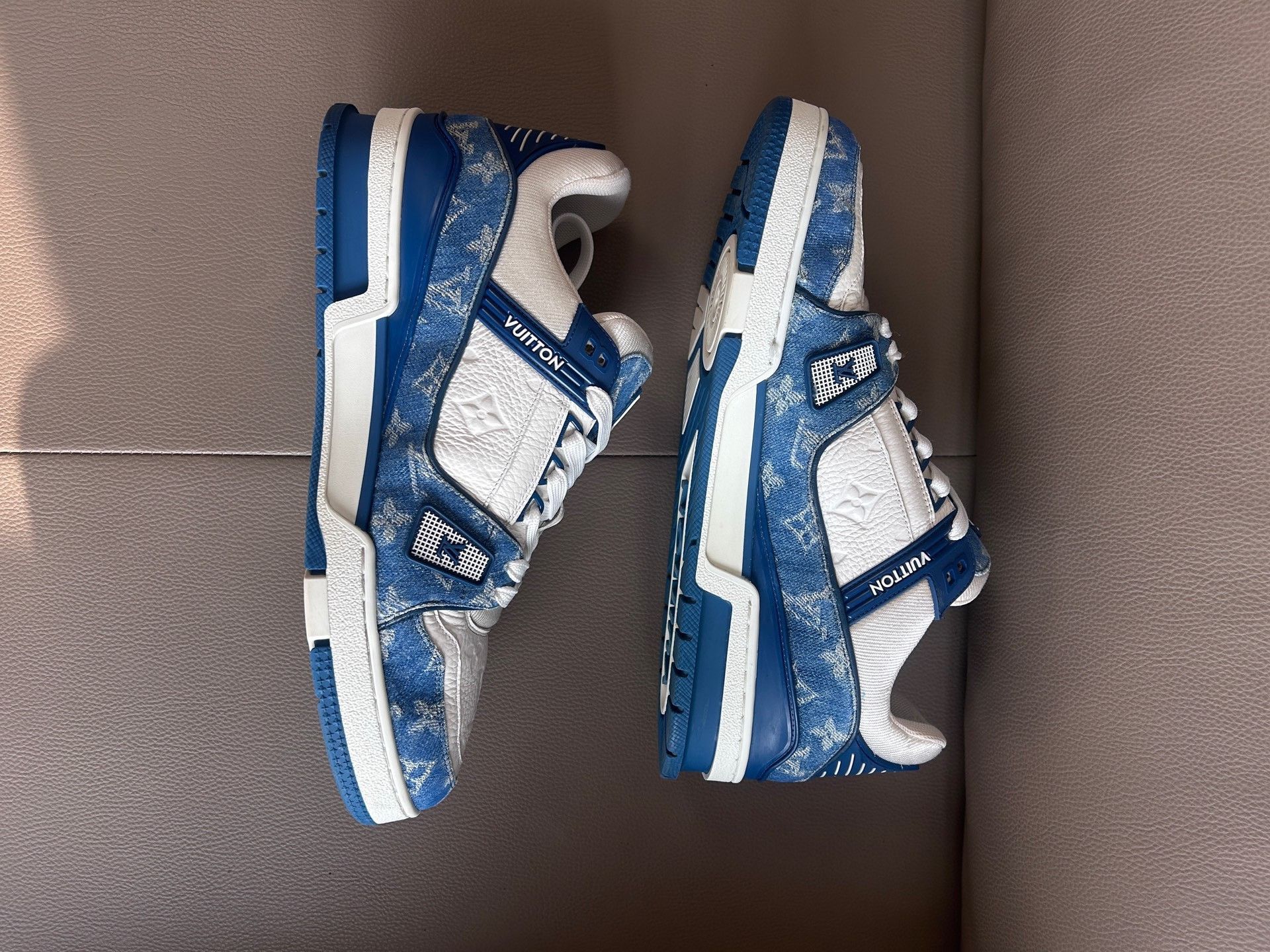 Louis Vuitton Louis Vuitton Trainer Denim Sneakers Size 9.5 Size US 10.5 / EU 43-44 - 8 Thumbnail