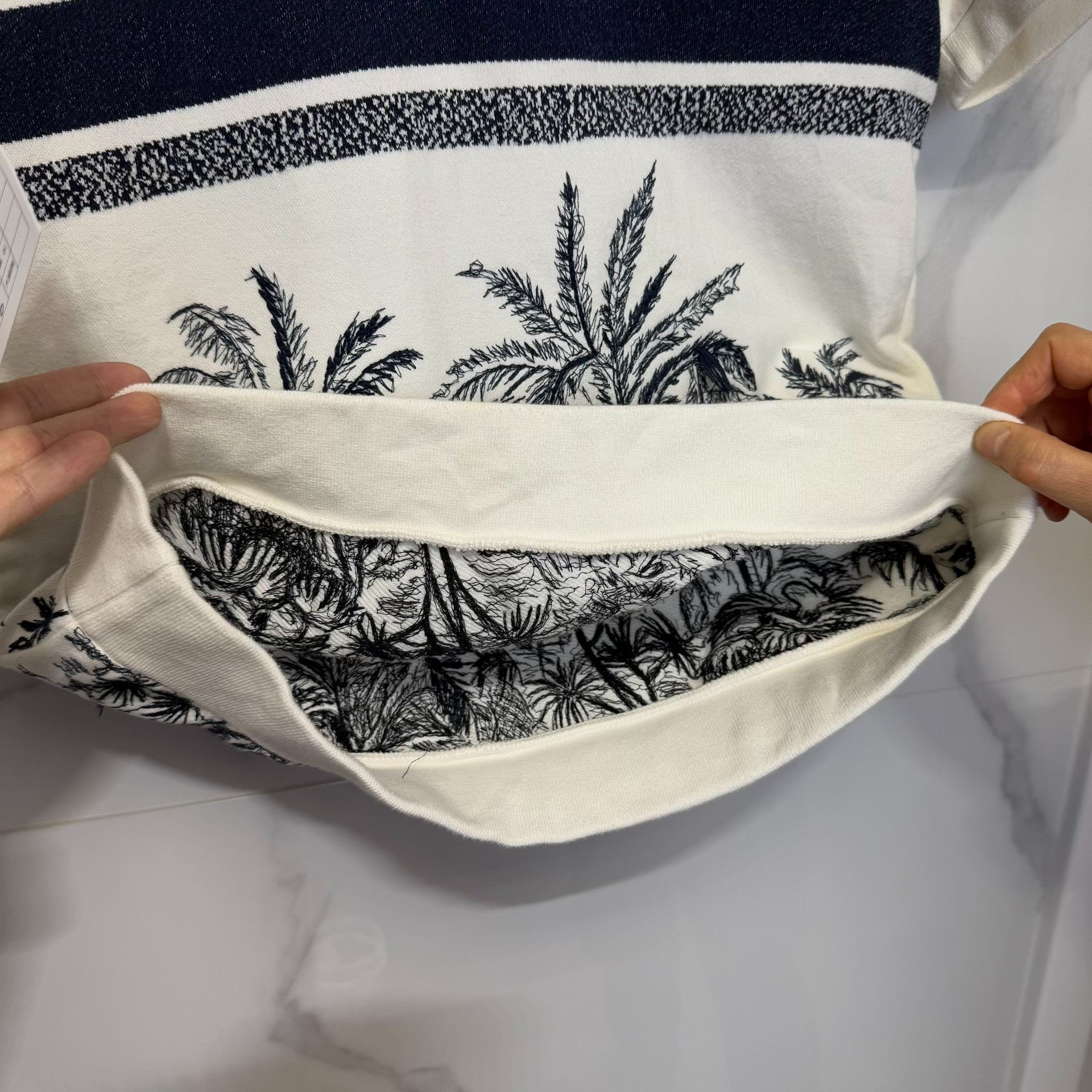 Dior Dior Palm Print Hoodie Size S Size S / US 4 / IT 40 - 8 Thumbnail