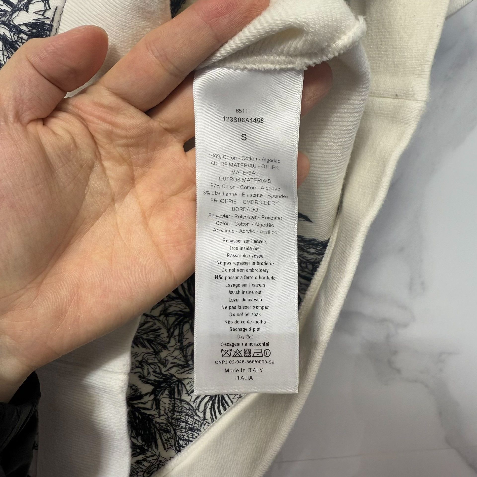 Dior Dior Palm Print Hoodie Size S Size S / US 4 / IT 40 - 5 Thumbnail