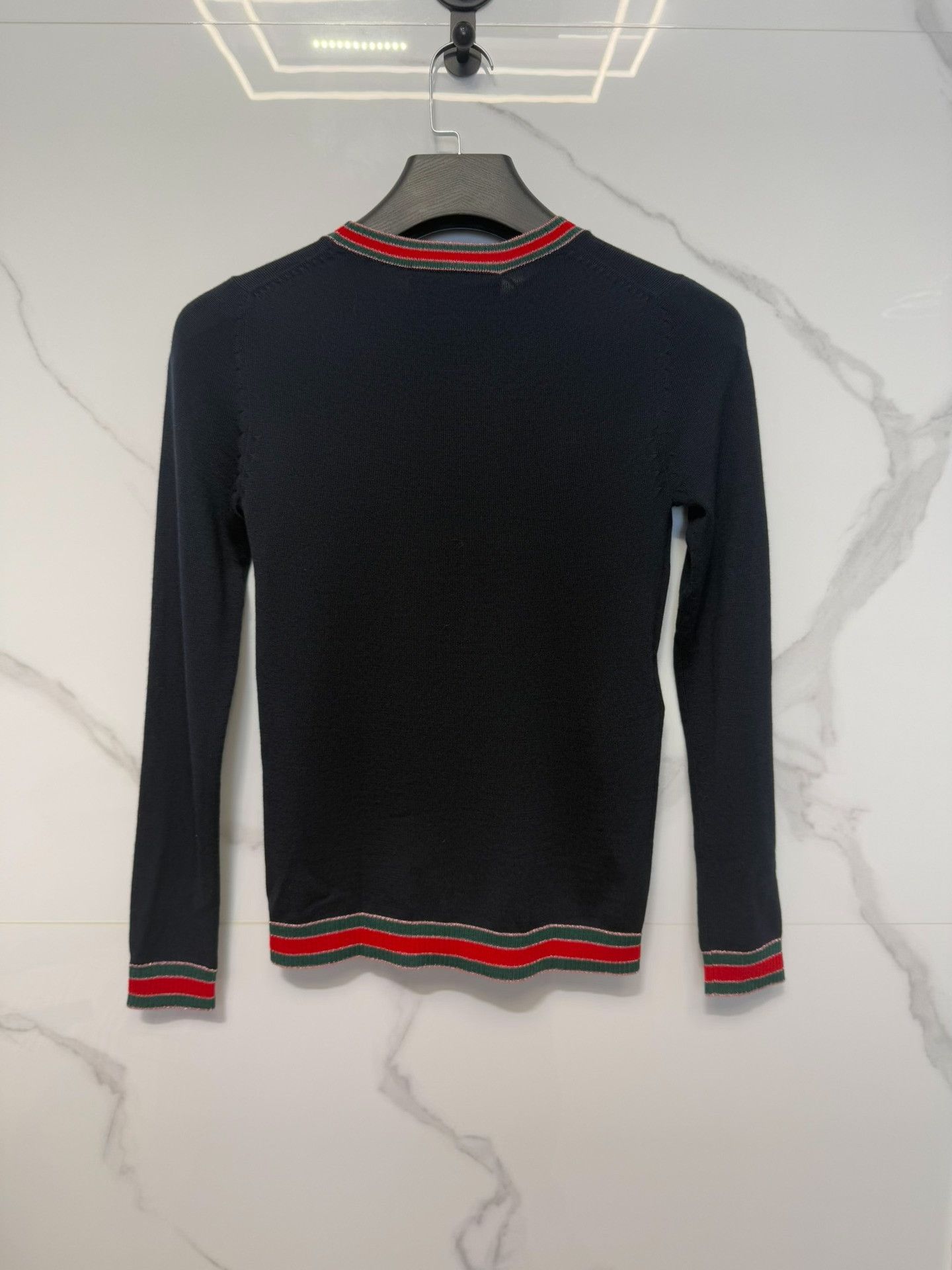 Gucci Gucci Web Trim Wool Sweater XS Size XS / US 0-2 / IT 36-38 - 3 Thumbnail