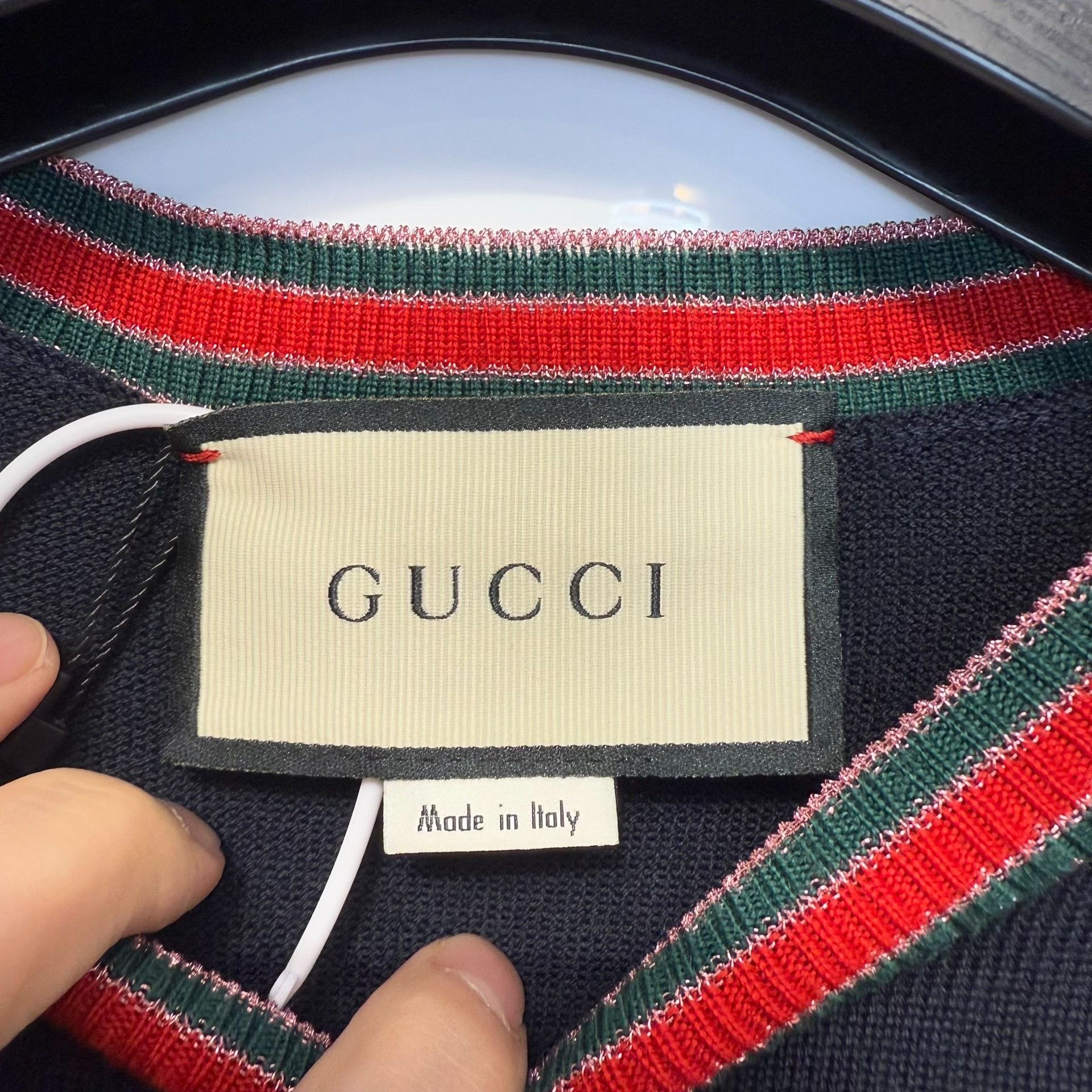 Gucci Gucci Web Trim Wool Sweater XS Size XS / US 0-2 / IT 36-38 - 4 Thumbnail