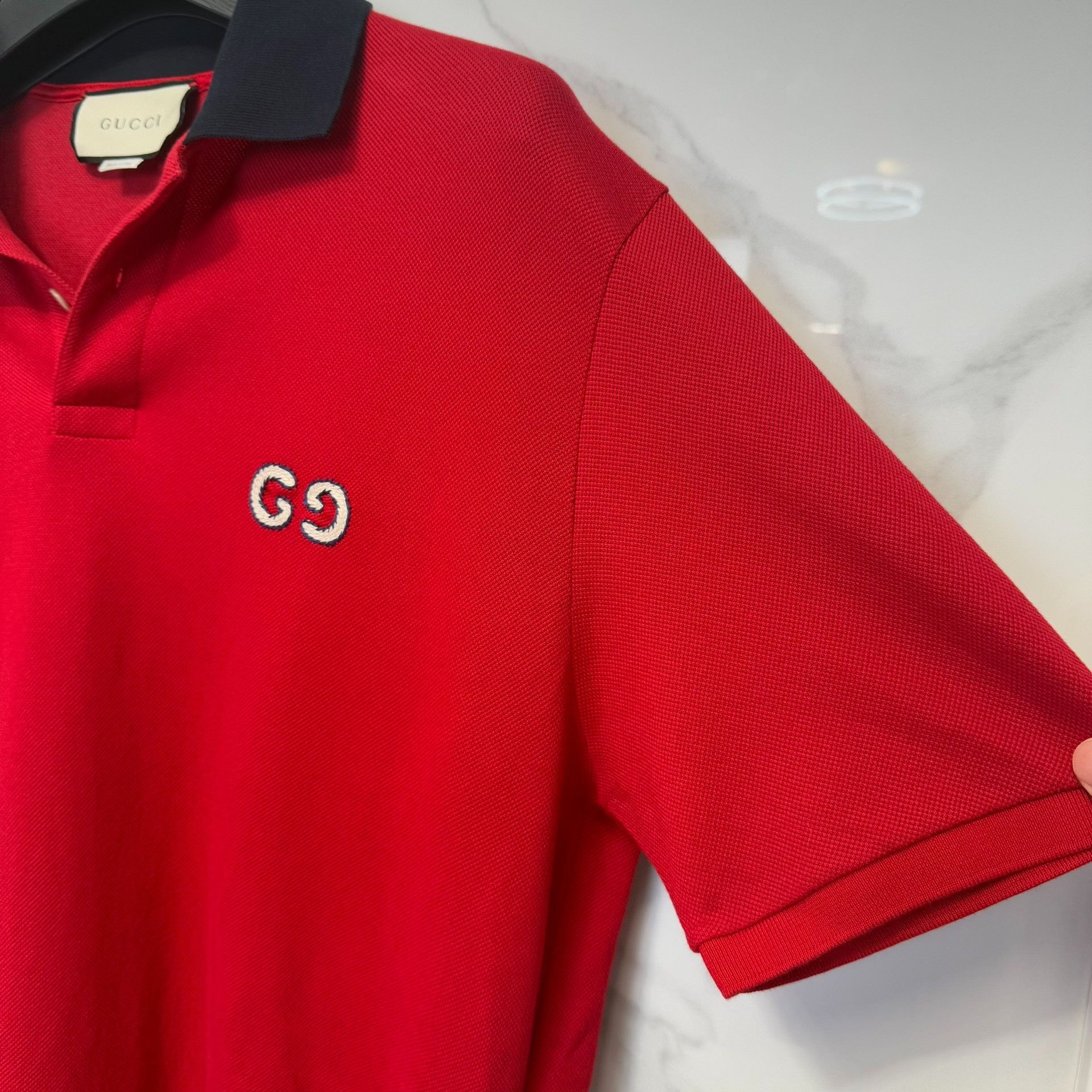 Gucci Gucci Double G Red Polo Shirt Size L Size US L / EU 52-54 / 3 - 7 Thumbnail