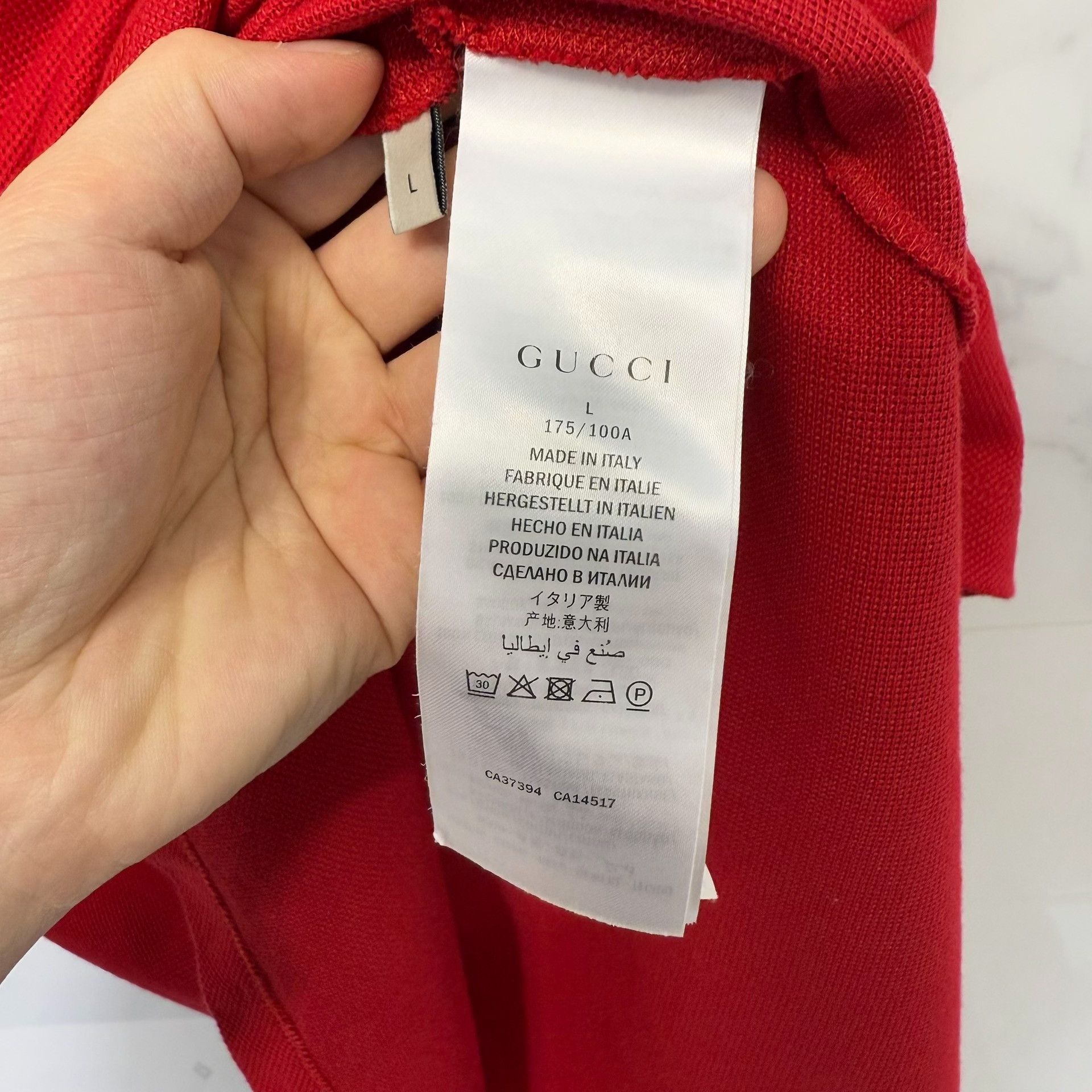 Gucci Gucci Double G Red Polo Shirt Size L Size US L / EU 52-54 / 3 - 5 Thumbnail