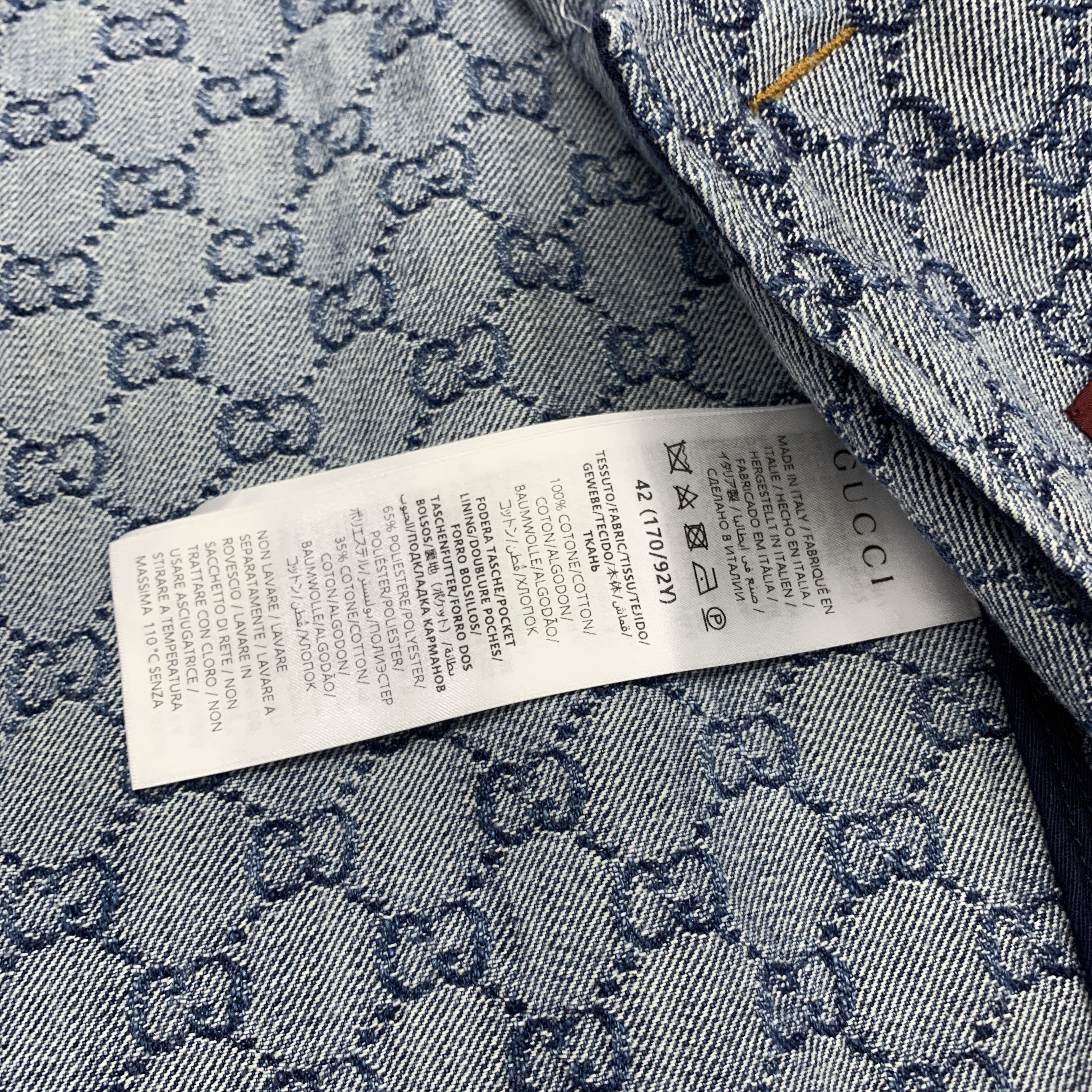 Gucci Gucci GG Logo Denim Button Up Size 42 Size M / US 6-8 / IT 42-44 - 4 Thumbnail