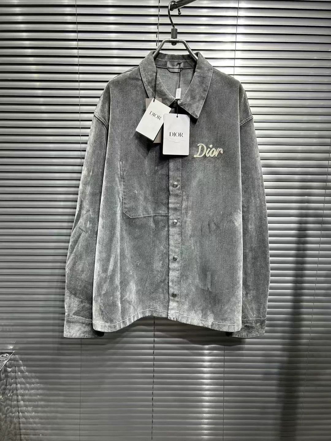 Dior Dior Logo Cotton Shirt Size L Size US L / EU 52-54 / 3 - 2 Thumbnail