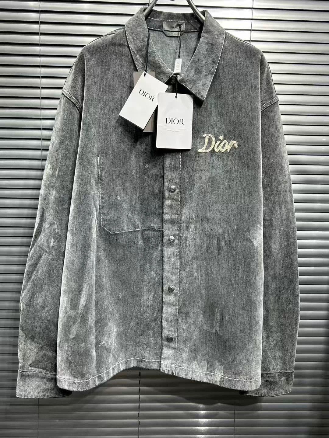 Dior Dior Logo Cotton Shirt Size L Size US L / EU 52-54 / 3 - 4 Thumbnail