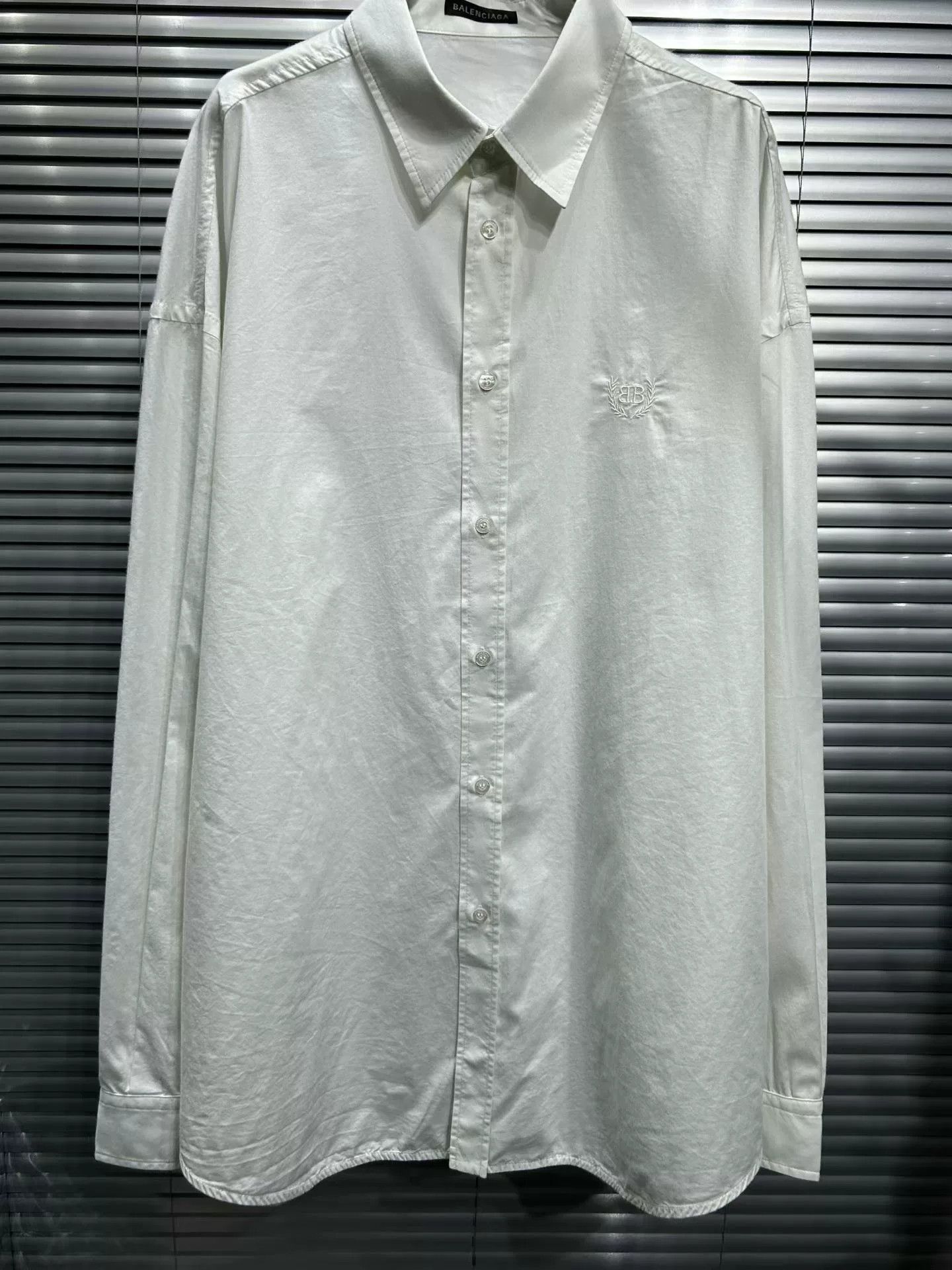 Balenciaga Balenciaga Embroidered Logo Button Up Shirt Size 34 Size XS / US 0-2 / IT 36-38 - 4 Thumbnail
