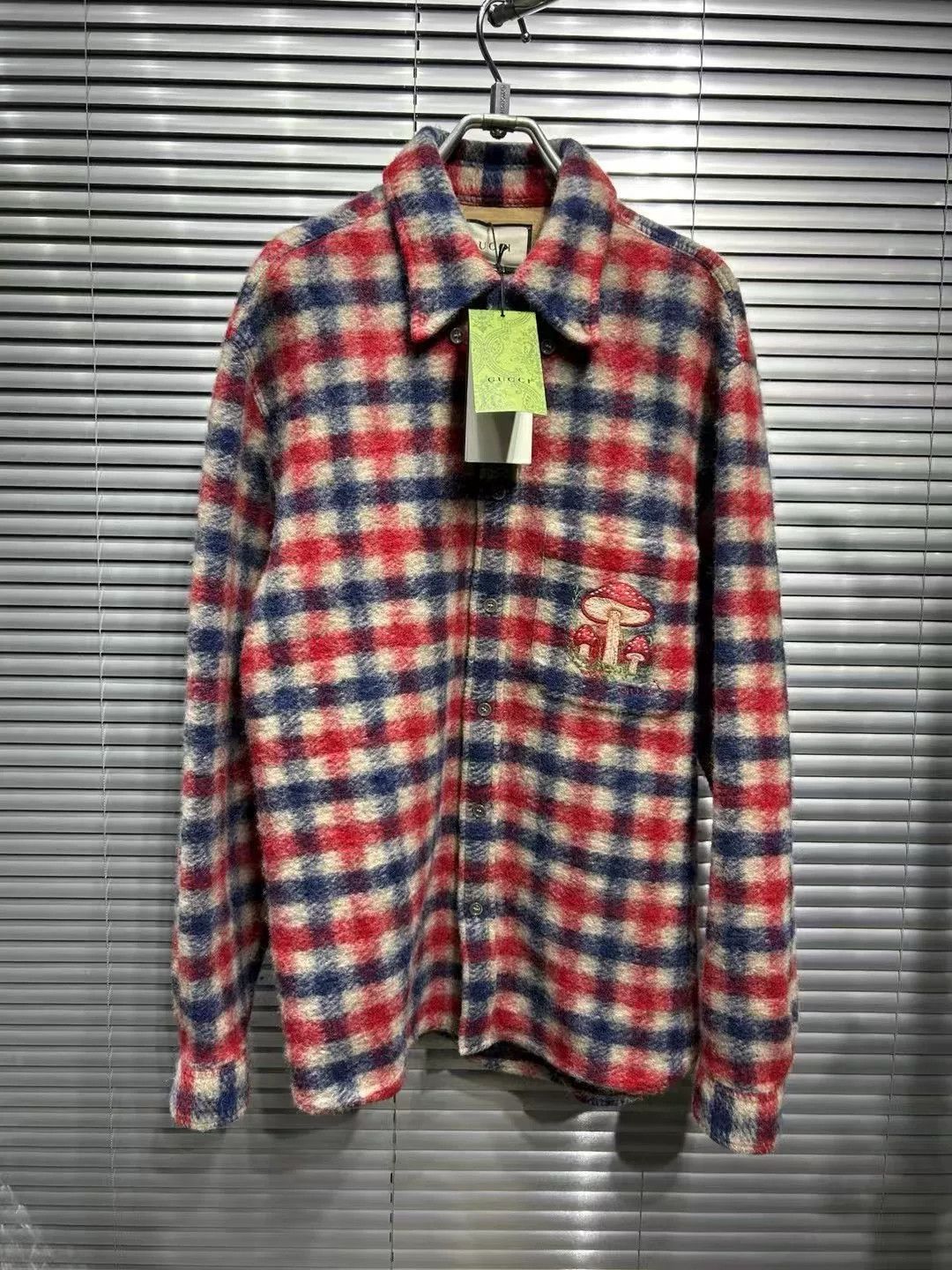 Gucci Gucci Mushroom Plaid Shirt Jacket Size M Size US M / EU 48-50 / 2 - 2 Thumbnail