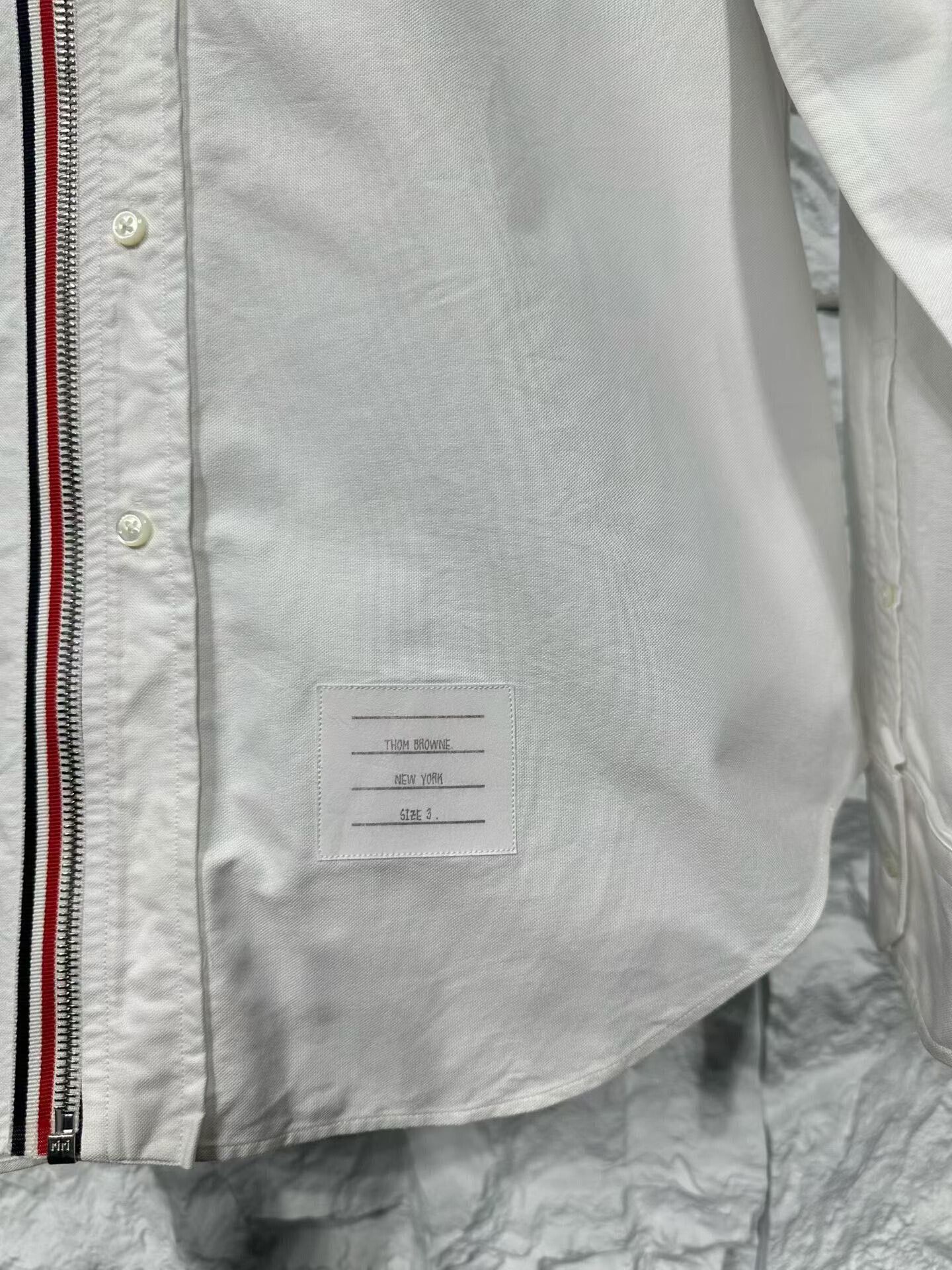 Thom Browne Thom Browne RWB Zip Front Shirt Size L Size US L / EU 52-54 / 3 - 5 Thumbnail