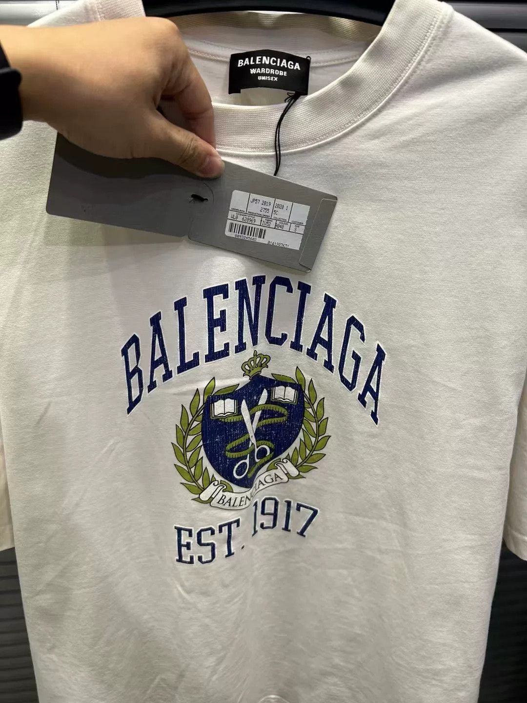 Balenciaga Balenciaga Scissors Shield Logo T-Shirt Size S Size US S / EU 44-46 / 1 - 4 Thumbnail