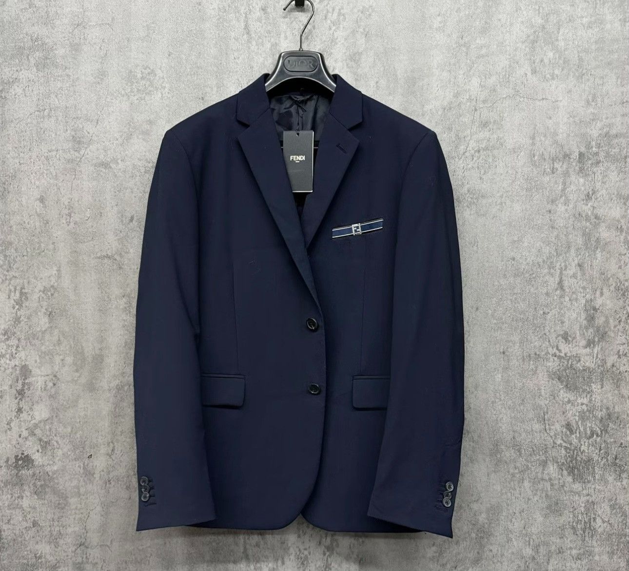 Fendi Fendi Embroidered Logo Blazer Size 44R Size 44R - 2 Thumbnail