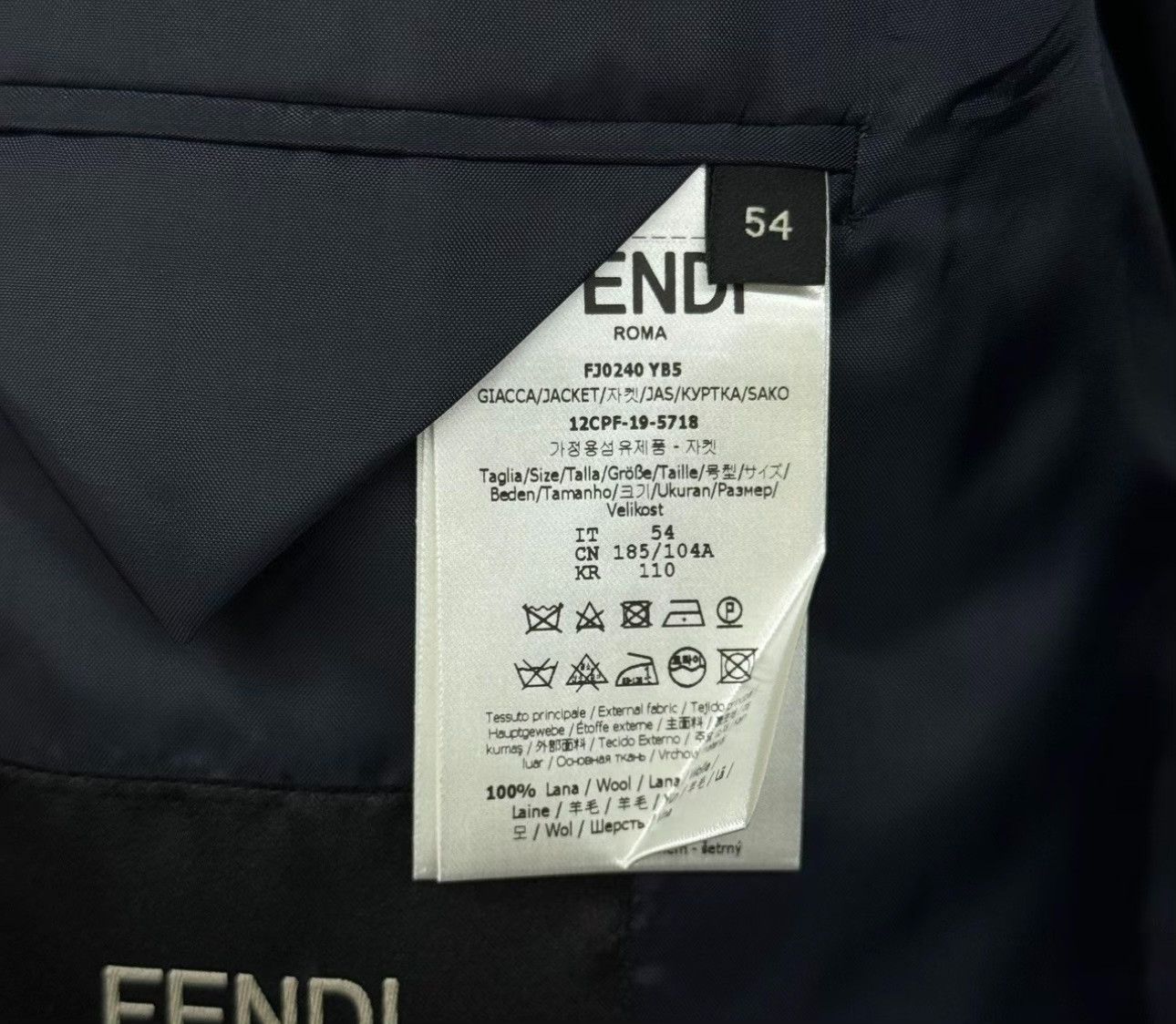 Fendi Fendi Embroidered Logo Blazer Size 44R Size 44R - 5 Thumbnail