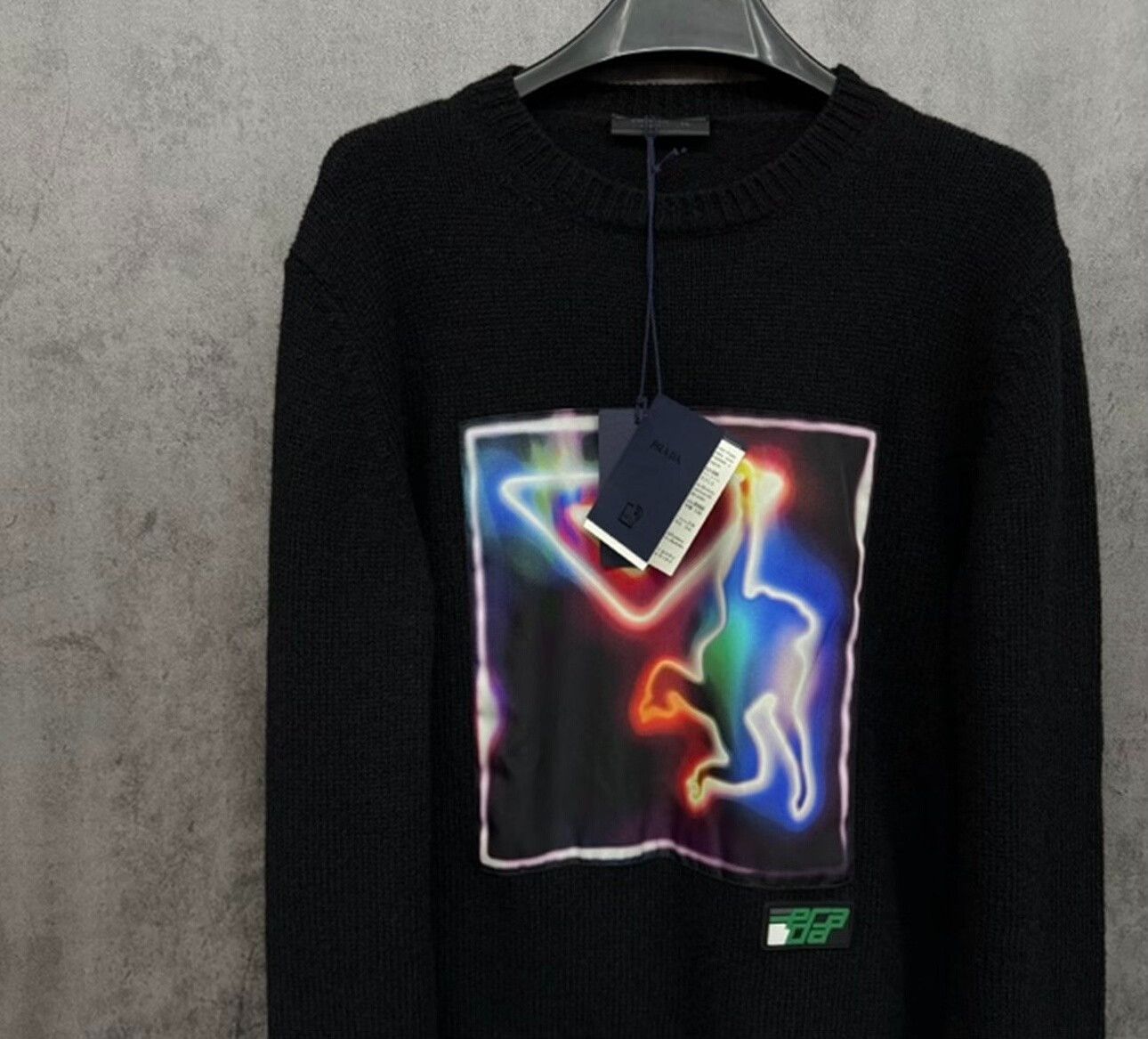 Prada Prada Neon Graphic Wool Sweater Size 46 Size US S / EU 44-46 / 1 - 3 Thumbnail
