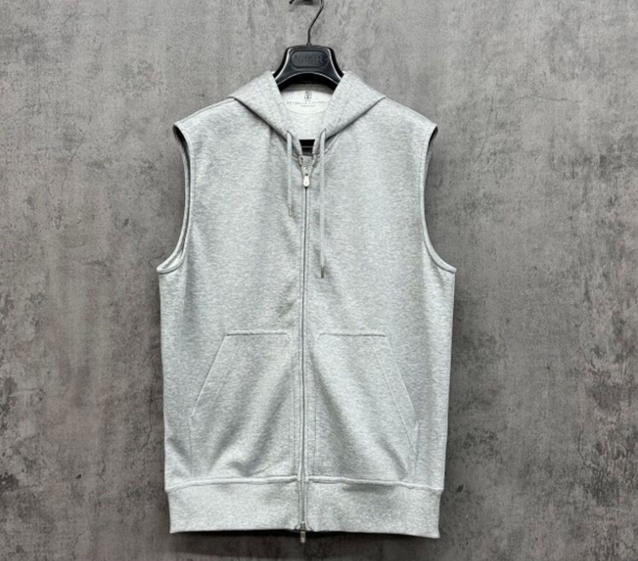 Brunello Cucinelli Brunello Cucinelli Gray Hoodie Vest Size M Size US M / EU 48-50 / 2 - 2 Thumbnail