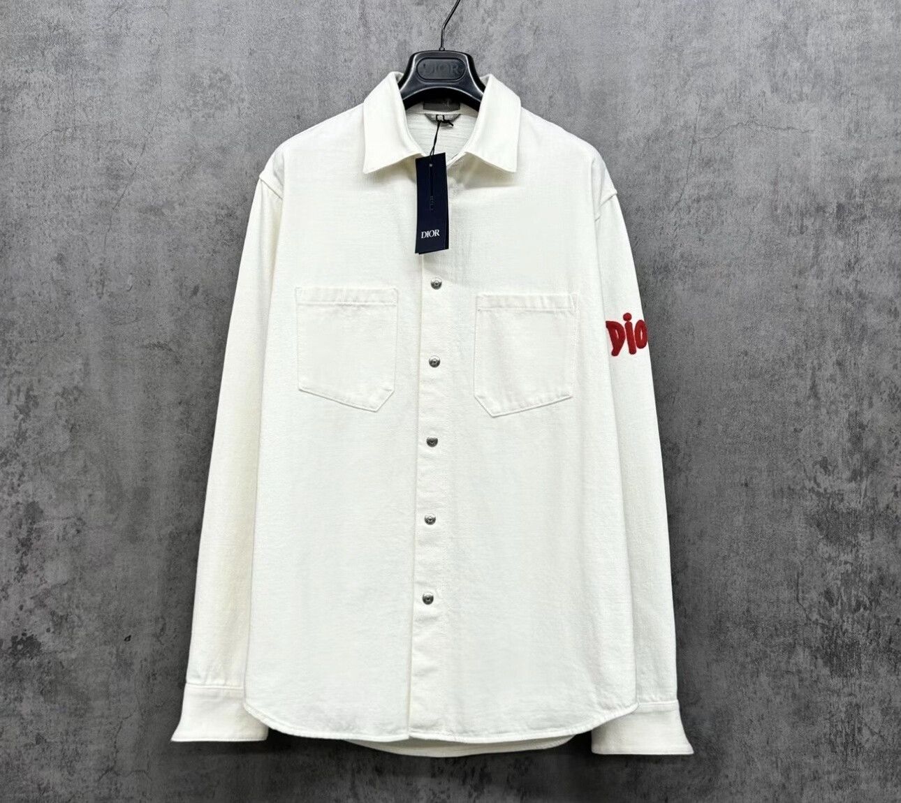 Dior Dior Embroidered Logo Denim Shirt Size M Size US M / EU 48-50 / 2 - 2 Thumbnail