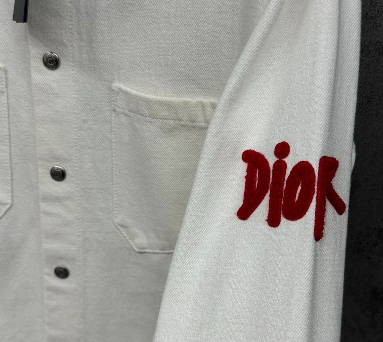 Dior Dior Embroidered Logo Denim Shirt Size M Size US M / EU 48-50 / 2 - 4 Thumbnail
