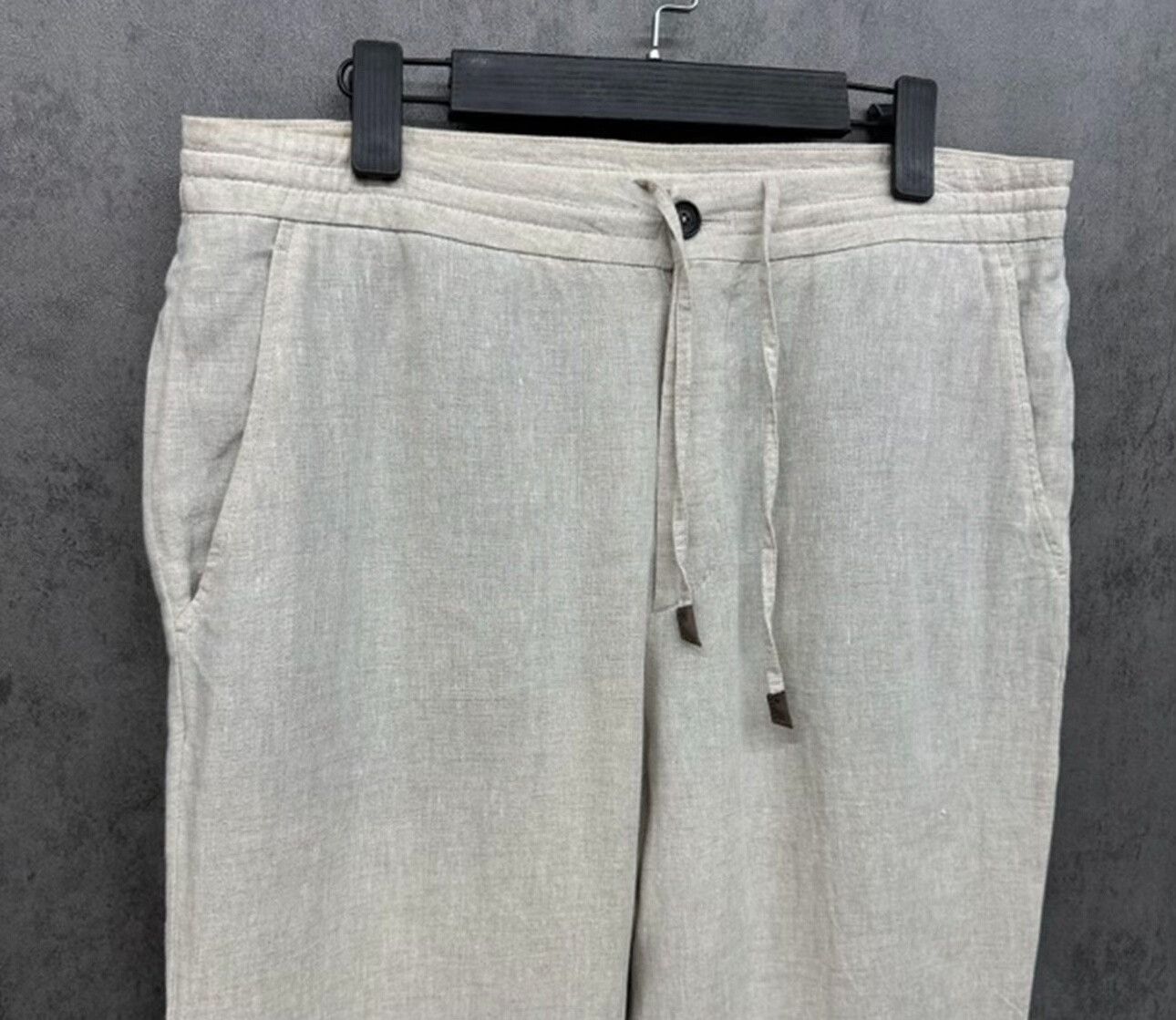 Z Zegna Zegna Beige Linen Casual Pants Size 32 Size US 32 / EU 48 - 3 Thumbnail