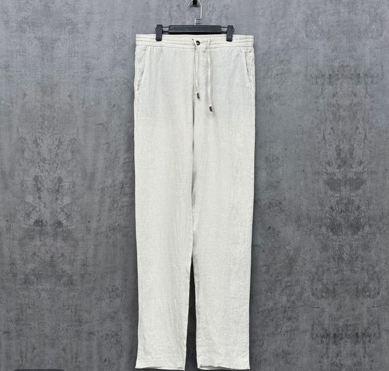 Z Zegna Zegna Beige Linen Casual Pants Size 32 Size US 32 / EU 48 - 2 Thumbnail