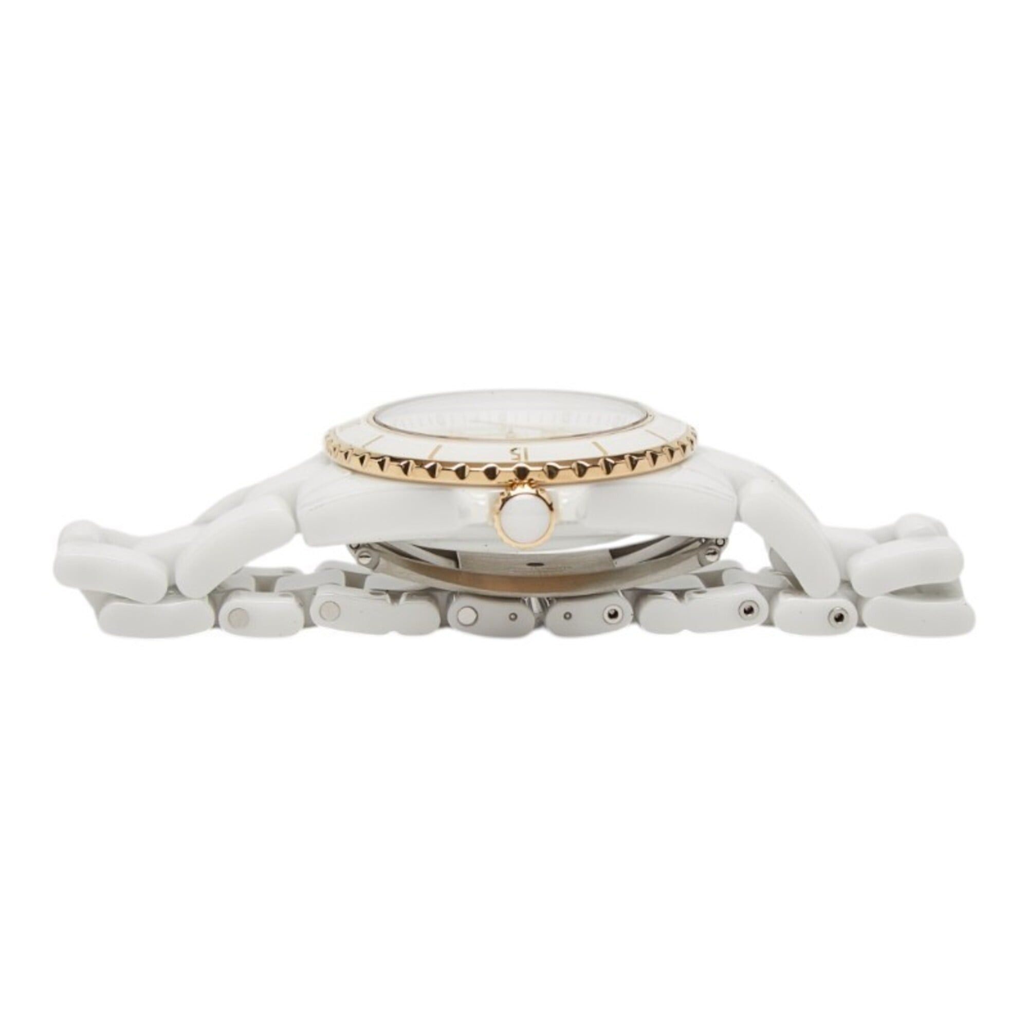 Chanel Chanel J12 Caliber 12.1 Watch H9540 Automatic (with manual winding) White Dial 18K Yellow Gold Ceramic Ladies CHANEL Size ONE SIZE - 3 Thumbnail