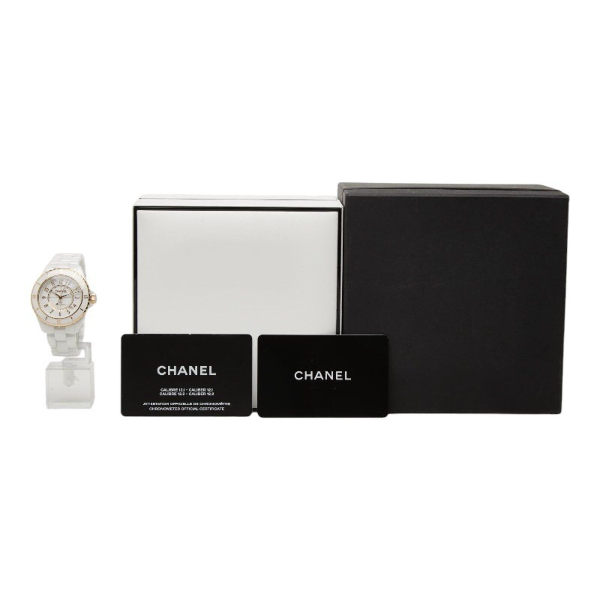 Chanel Chanel J12 Caliber 12.1 Watch H9540 Automatic (with manual winding) White Dial 18K Yellow Gold Ceramic Ladies CHANEL Size ONE SIZE - 8 Thumbnail