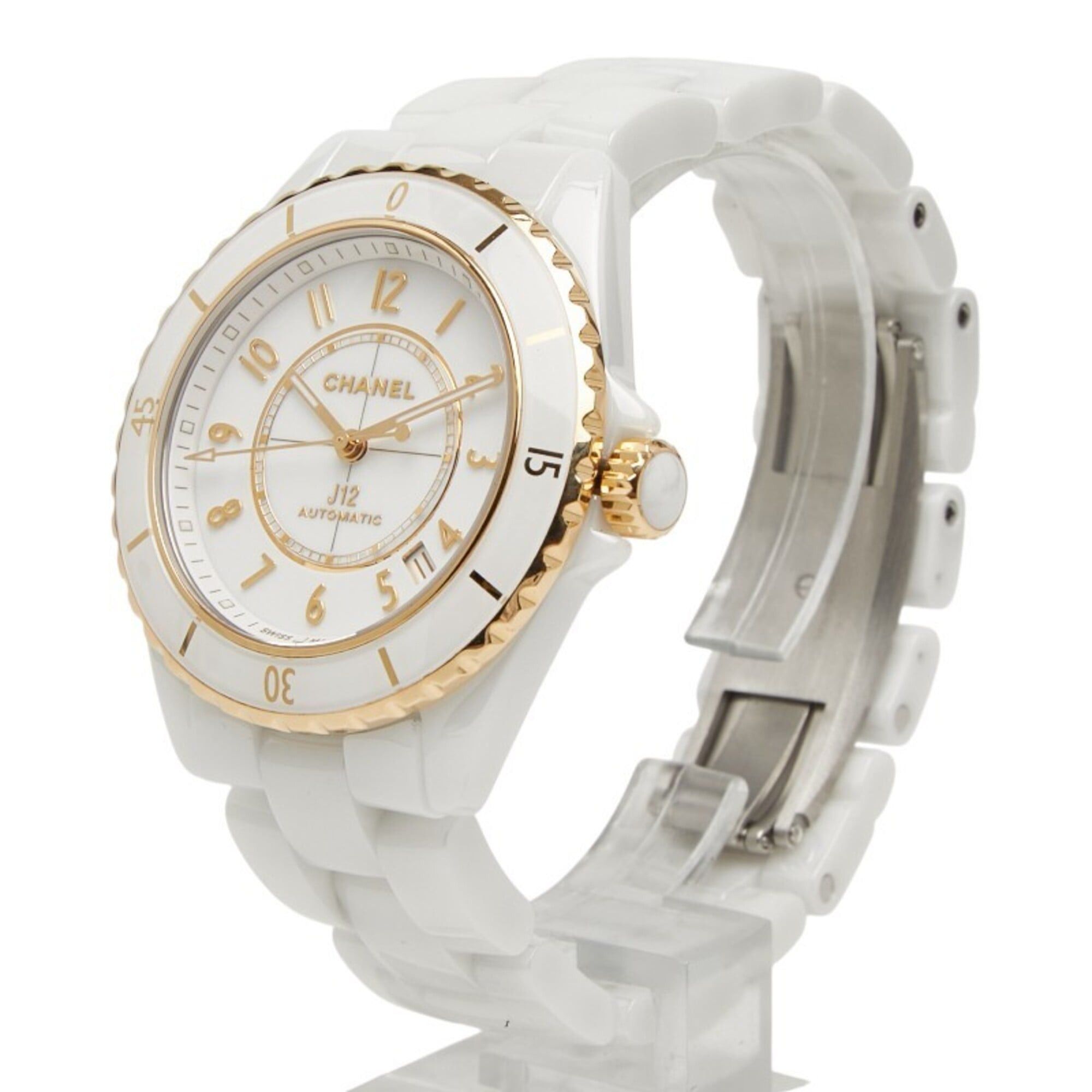 Chanel Chanel J12 Caliber 12.1 Watch H9540 Automatic (with manual winding) White Dial 18K Yellow Gold Ceramic Ladies CHANEL Size ONE SIZE - 2 Thumbnail