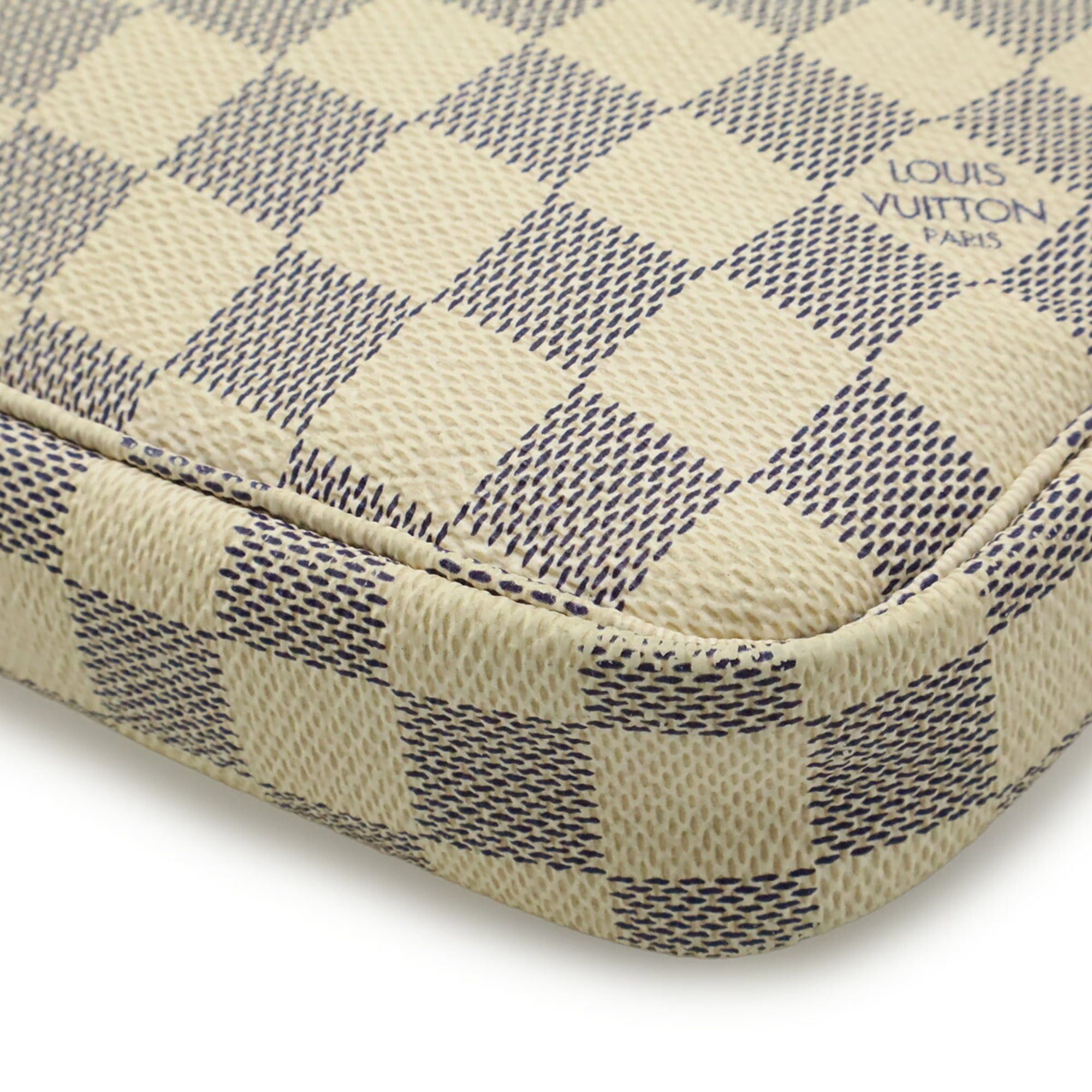 Louis Vuitton LOUIS VUITTON Damier Azur Pochette Accessoires Handbag Pouch - Bag N41207 Size ONE SIZE - 4 Thumbnail