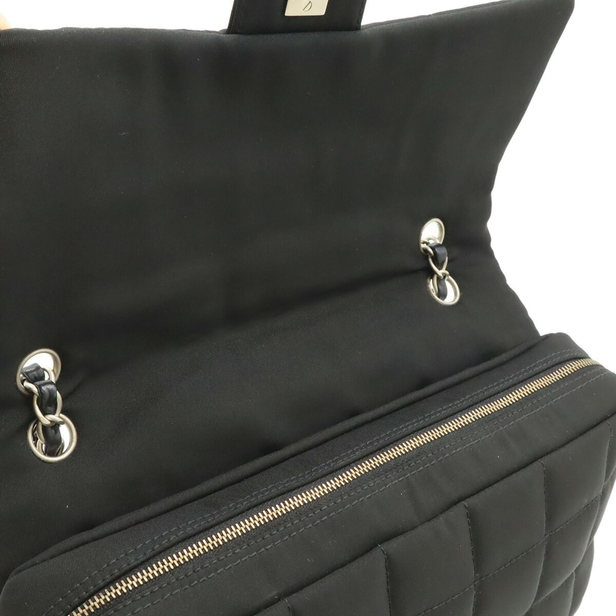 Chanel CHANEL Chocolate Bar Coco Mark Chain Shoulder Bag, Quilted Nylon, Black, A20203 Size ONE SIZE - 8 Thumbnail
