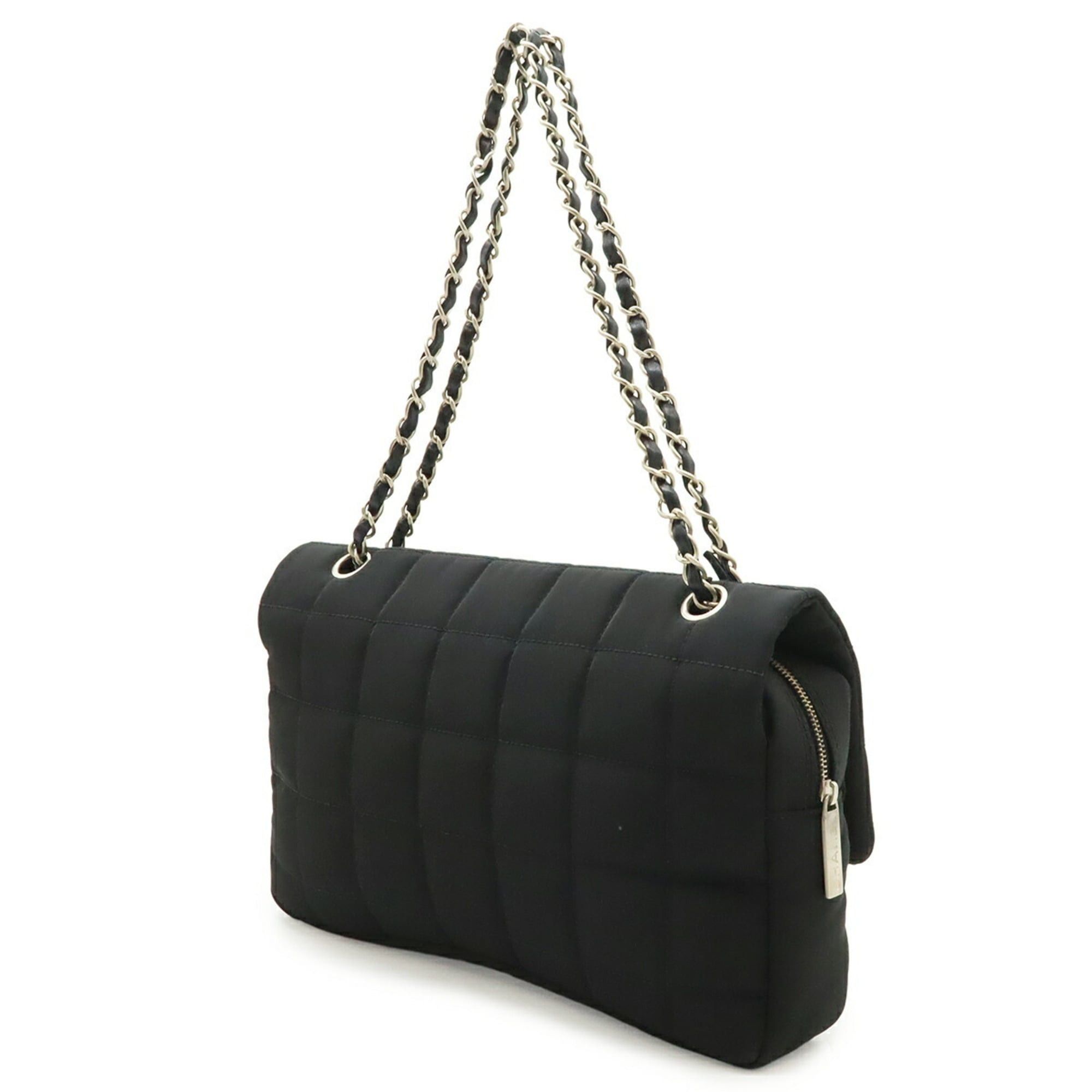 Chanel CHANEL Chocolate Bar Coco Mark Chain Shoulder Bag, Quilted Nylon, Black, A20203 Size ONE SIZE - 3 Thumbnail