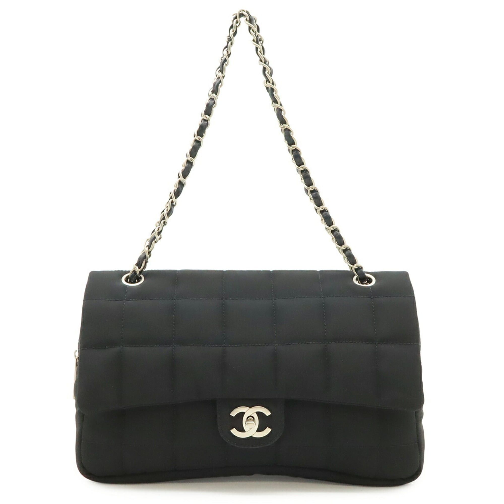 Chanel CHANEL Chocolate Bar Coco Mark Chain Shoulder Bag, Quilted Nylon, Black, A20203 Size ONE SIZE - 2 Thumbnail