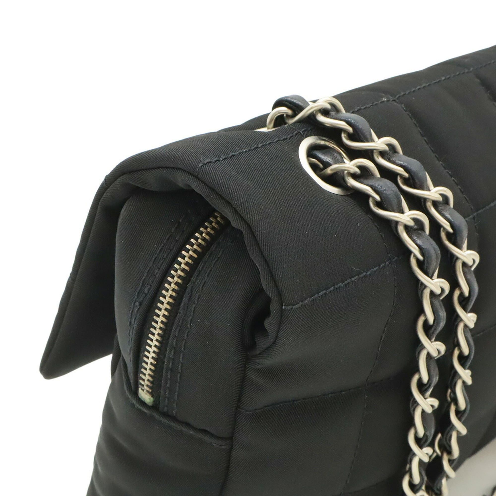 Chanel CHANEL Chocolate Bar Coco Mark Chain Shoulder Bag, Quilted Nylon, Black, A20203 Size ONE SIZE - 5 Thumbnail