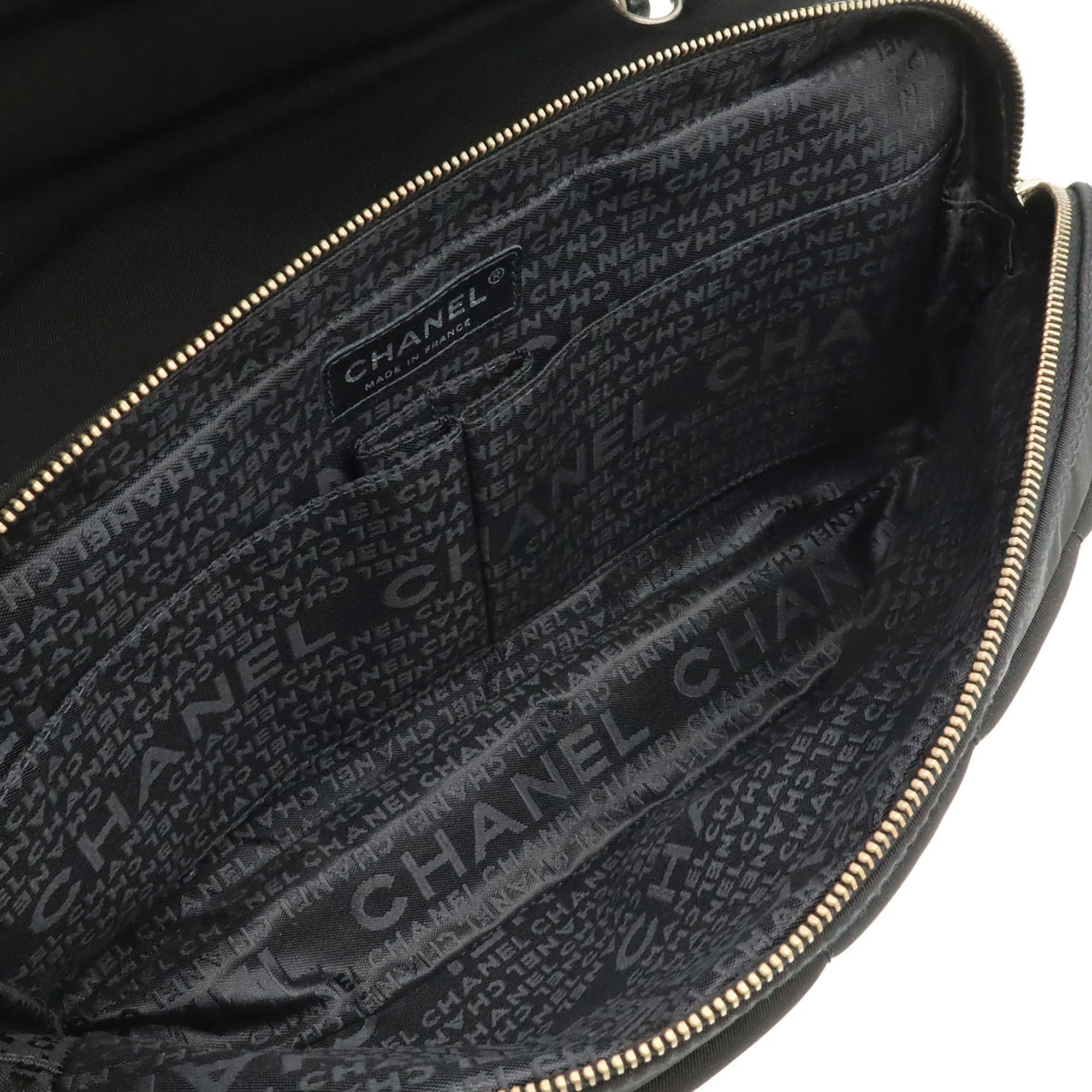 Chanel CHANEL Chocolate Bar Coco Mark Chain Shoulder Bag, Quilted Nylon, Black, A20203 Size ONE SIZE - 9 Thumbnail
