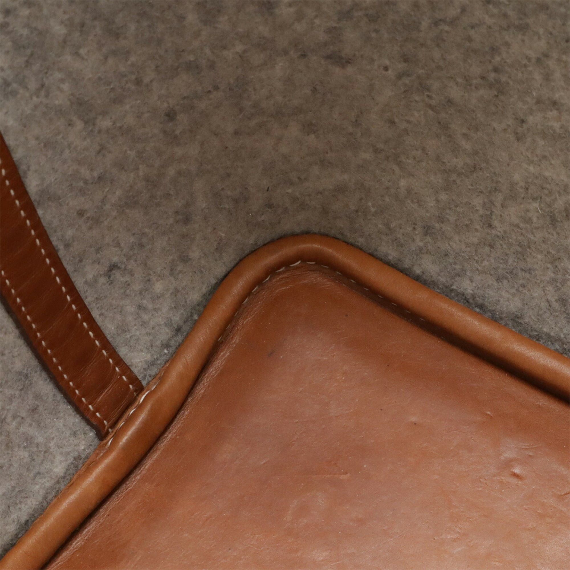 Hermes HERMES Picotin PM handbag/tote bag, felt, Veau Swift leather, gray/brown. Size ONE SIZE - 9 Thumbnail