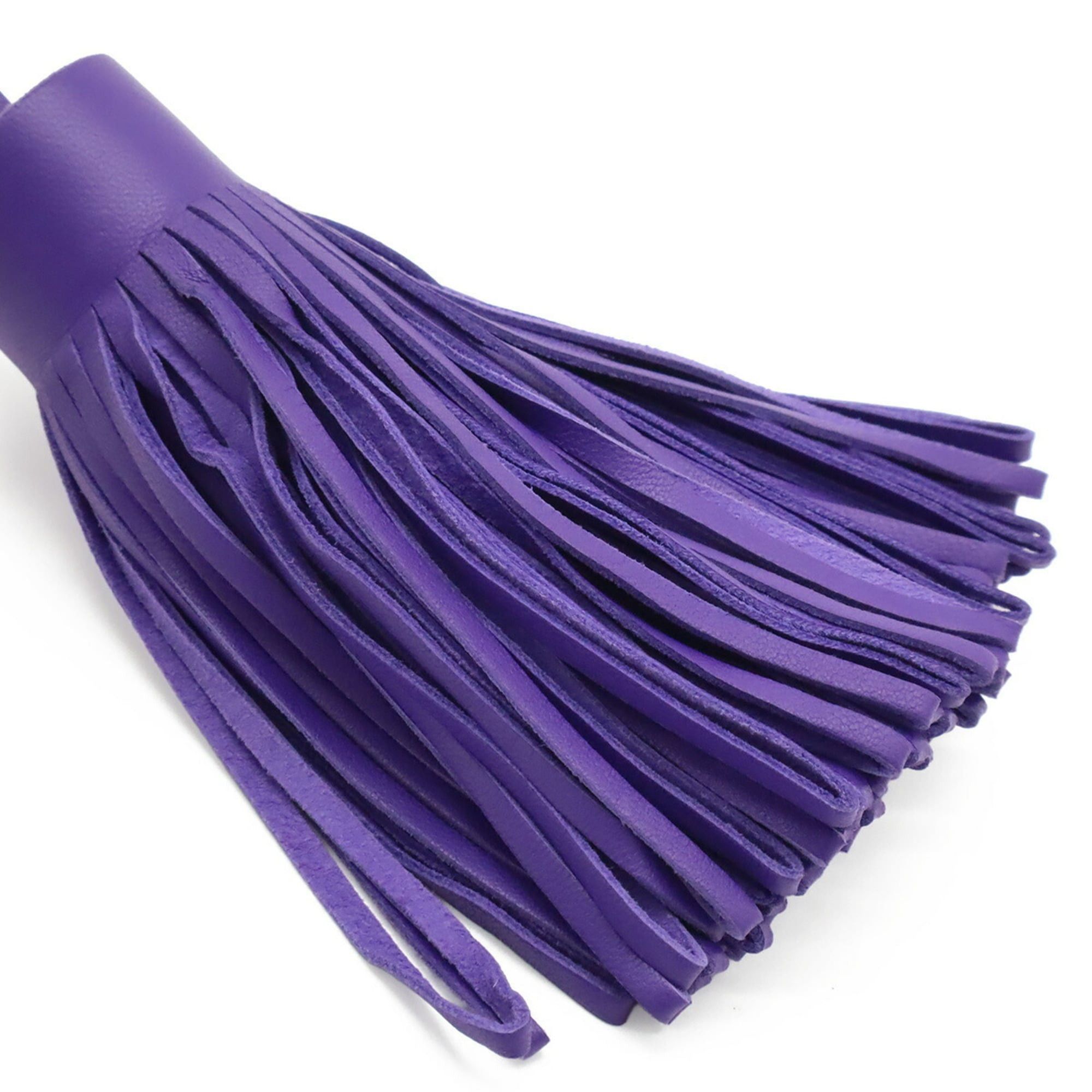 Hermes HERMES Carmen Alto Keyring Keychain Tassel Charm Agneau Milo Leather Purple Size ONE SIZE - 5 Thumbnail
