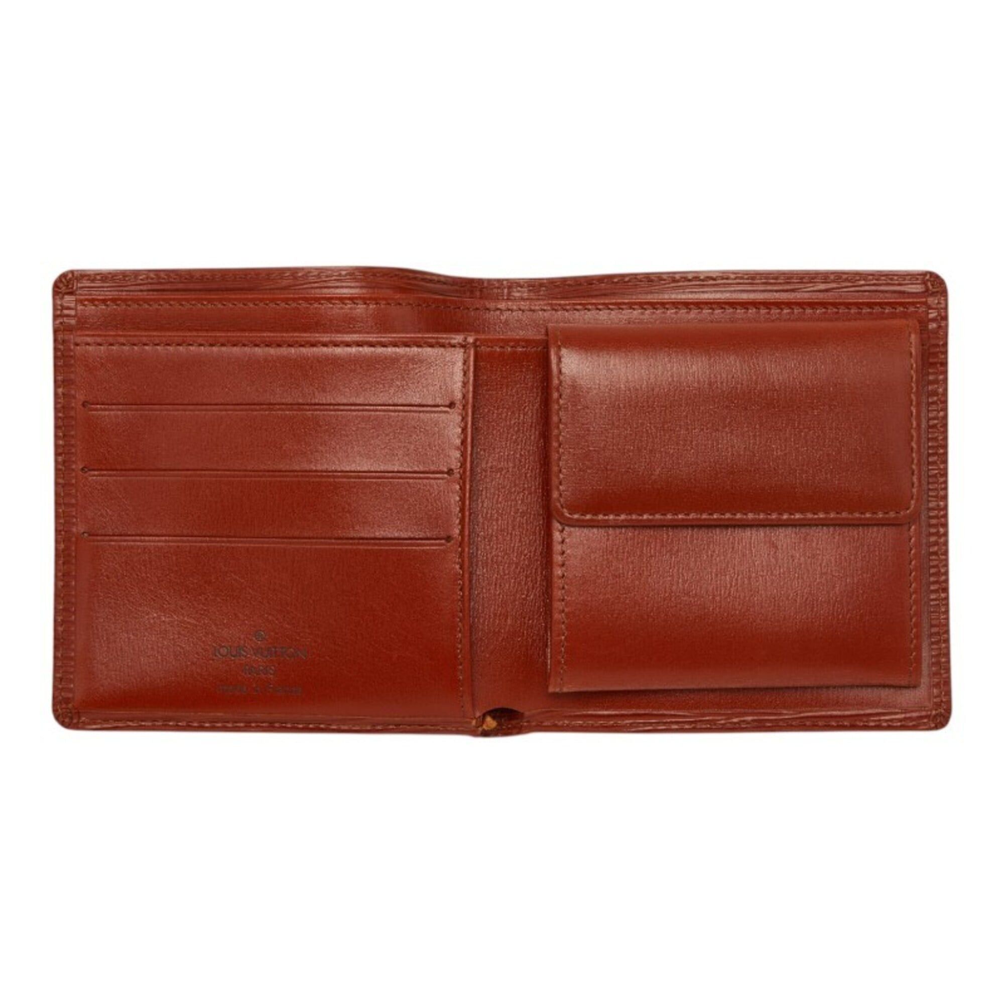Louis Vuitton Louis Vuitton Epi Portefeuille Cartes Credit Monnaie Bi-fold Wallet M63543 Kenya Brown Leather Women's LOUIS VUITTON Size ONE SIZE - 7 Thumbnail