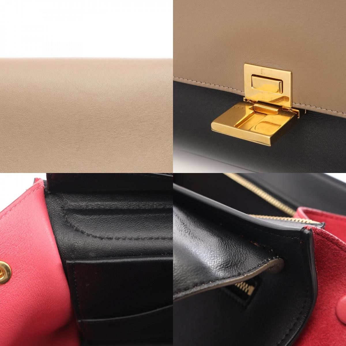 Celine Celine CELINE Trapeze Medium Leather Suede Handbag Leather Handbag 169542 DUTY FREE for USA Size ONE SIZE - 9 Thumbnail