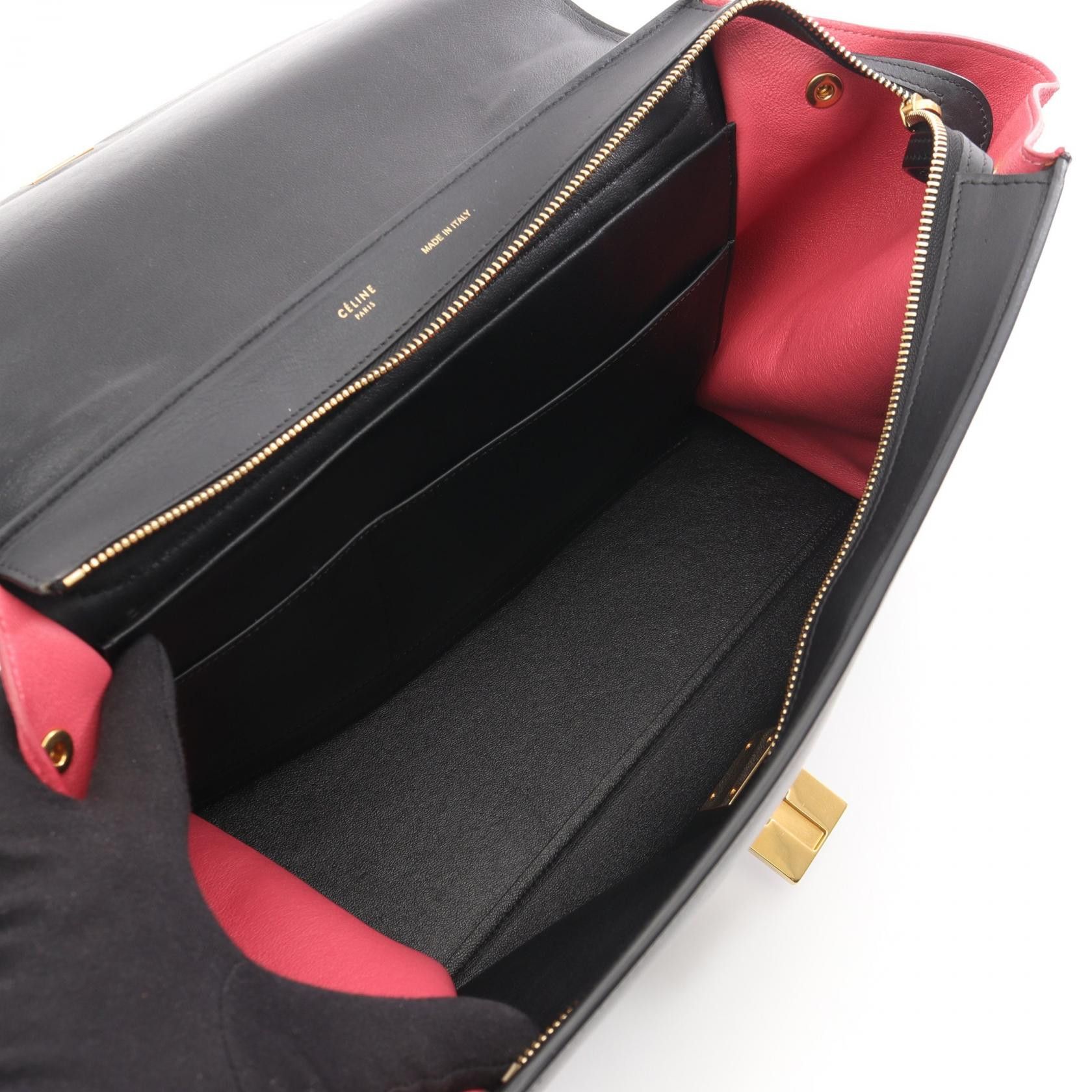 Celine Celine CELINE Trapeze Medium Leather Suede Handbag Leather Handbag 169542 DUTY FREE for USA Size ONE SIZE - 3 Thumbnail