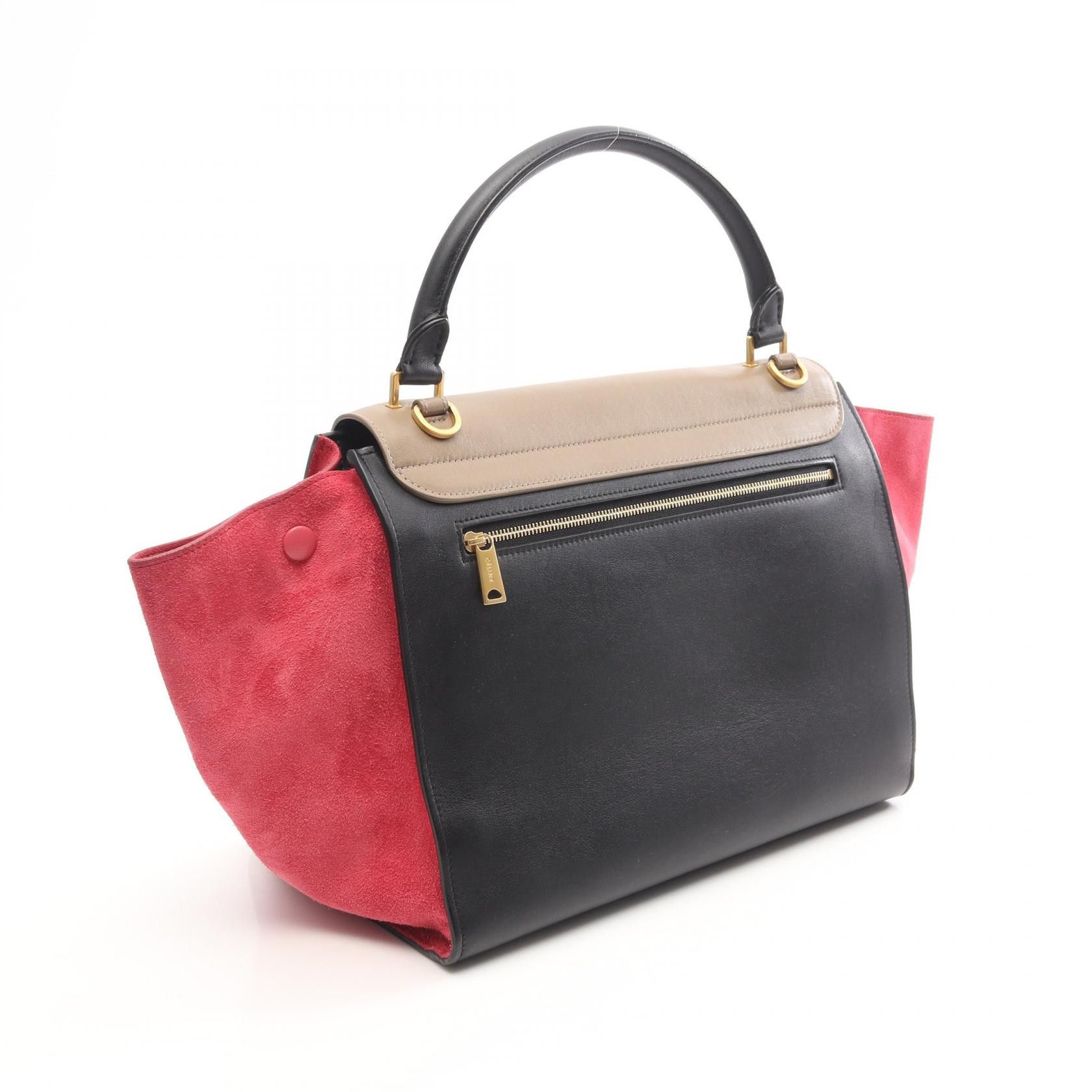 Celine Celine CELINE Trapeze Medium Leather Suede Handbag Leather Handbag 169542 DUTY FREE for USA Size ONE SIZE - 2 Thumbnail