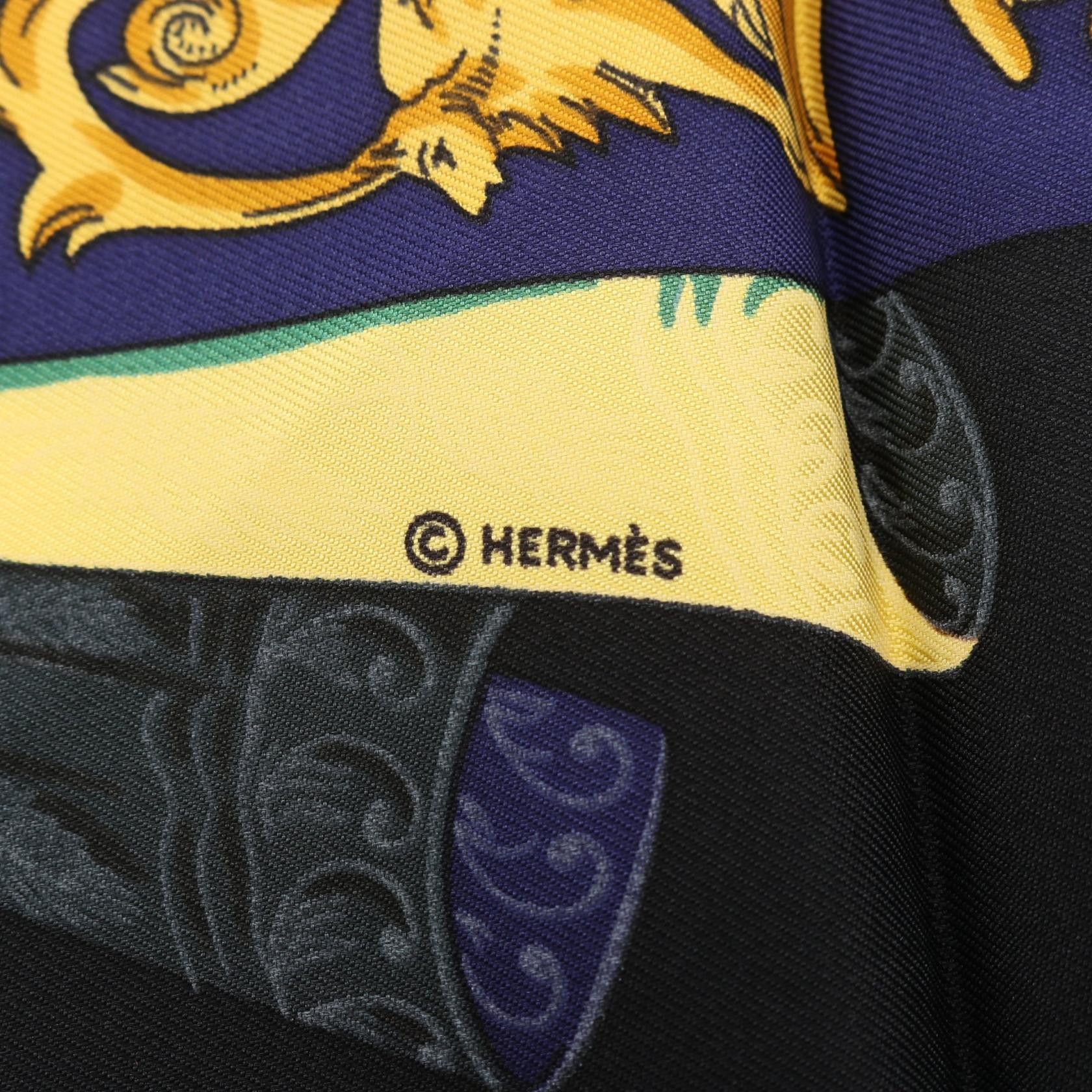 Hermes Hermes Hermes Carre90 L'ATLANTIDE silk scarf Textile Scarf DUTY FREE for USA Size ONE SIZE - 2 Thumbnail