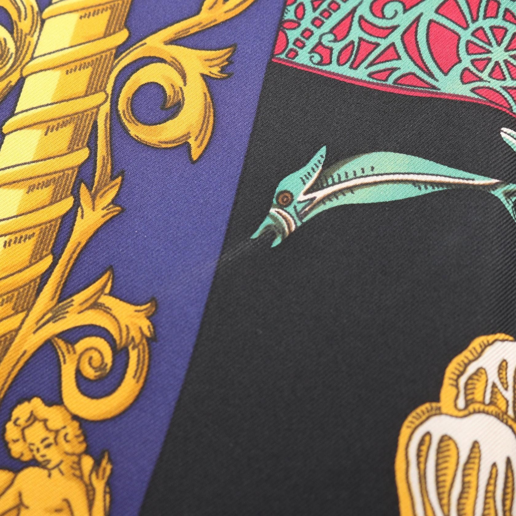 Hermes Hermes Hermes Carre90 L'ATLANTIDE silk scarf Textile Scarf DUTY FREE for USA Size ONE SIZE - 4 Thumbnail