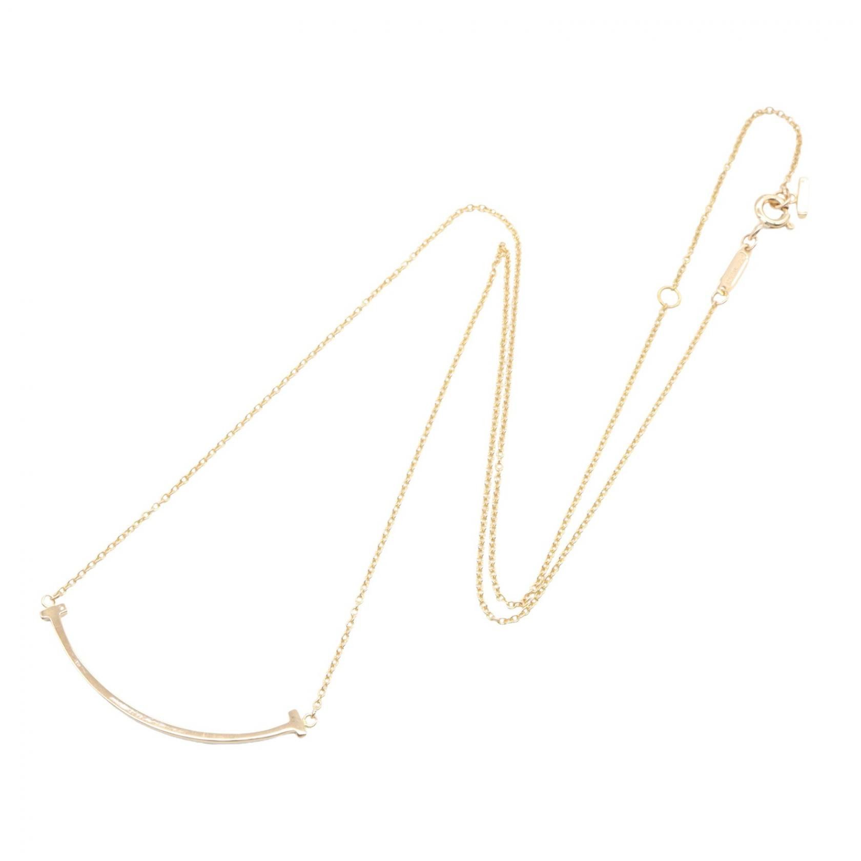 Tiffany & Co. Tiffany & Co. Tiffany & Co. T Smile Small Au750 Necklace Precious Metal Necklace DUTY FREE for USA Size ONE SIZE - 2 Thumbnail