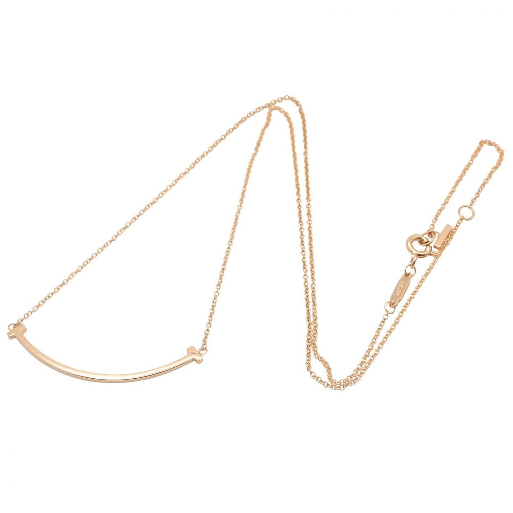 Tiffany & Co. Tiffany & Co. Tiffany & Co. T Smile Au750 Necklace Precious Metal Necklace 60011678 DUTY FREE for USA Size ONE SIZE - 2 Thumbnail