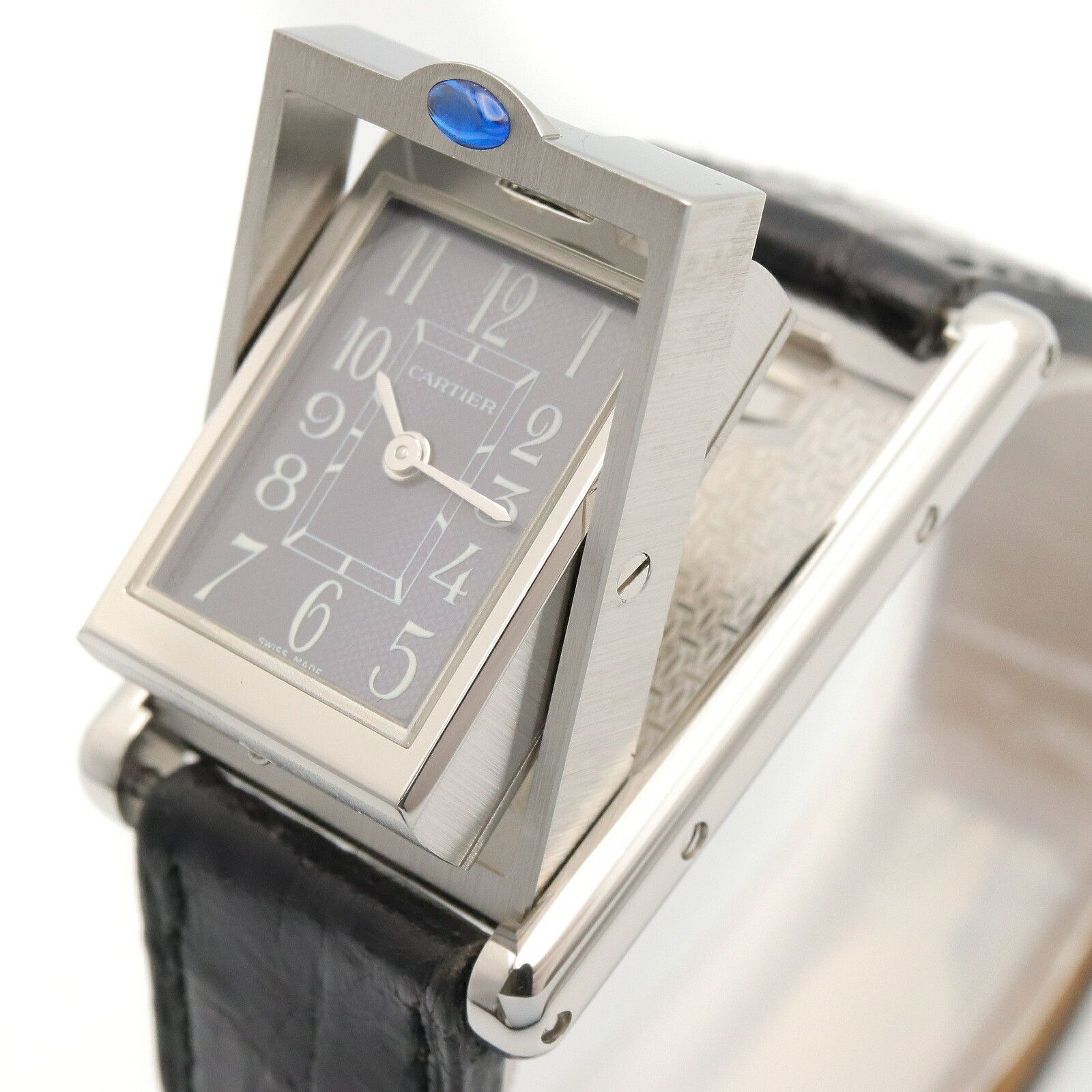 Cartier Cartier Cartier Tank Basculante Stainless Steel Watch Metal Quartz W1016830 DUTY FREE for USA Size ONE SIZE - 4 Thumbnail