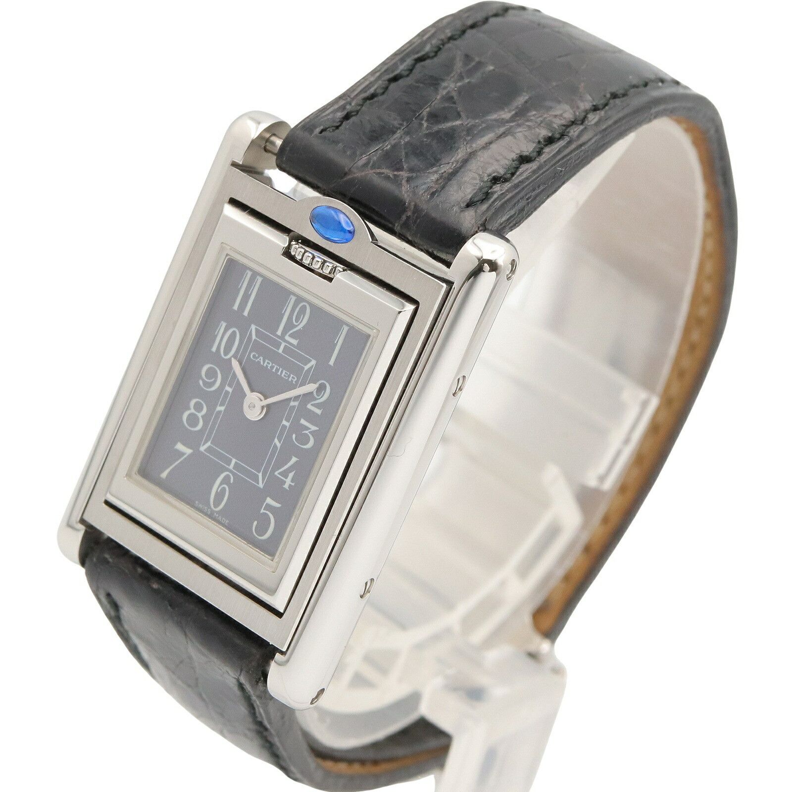 Cartier Cartier Cartier Tank Basculante Stainless Steel Watch Metal Quartz W1016830 DUTY FREE for USA Size ONE SIZE - 2 Thumbnail
