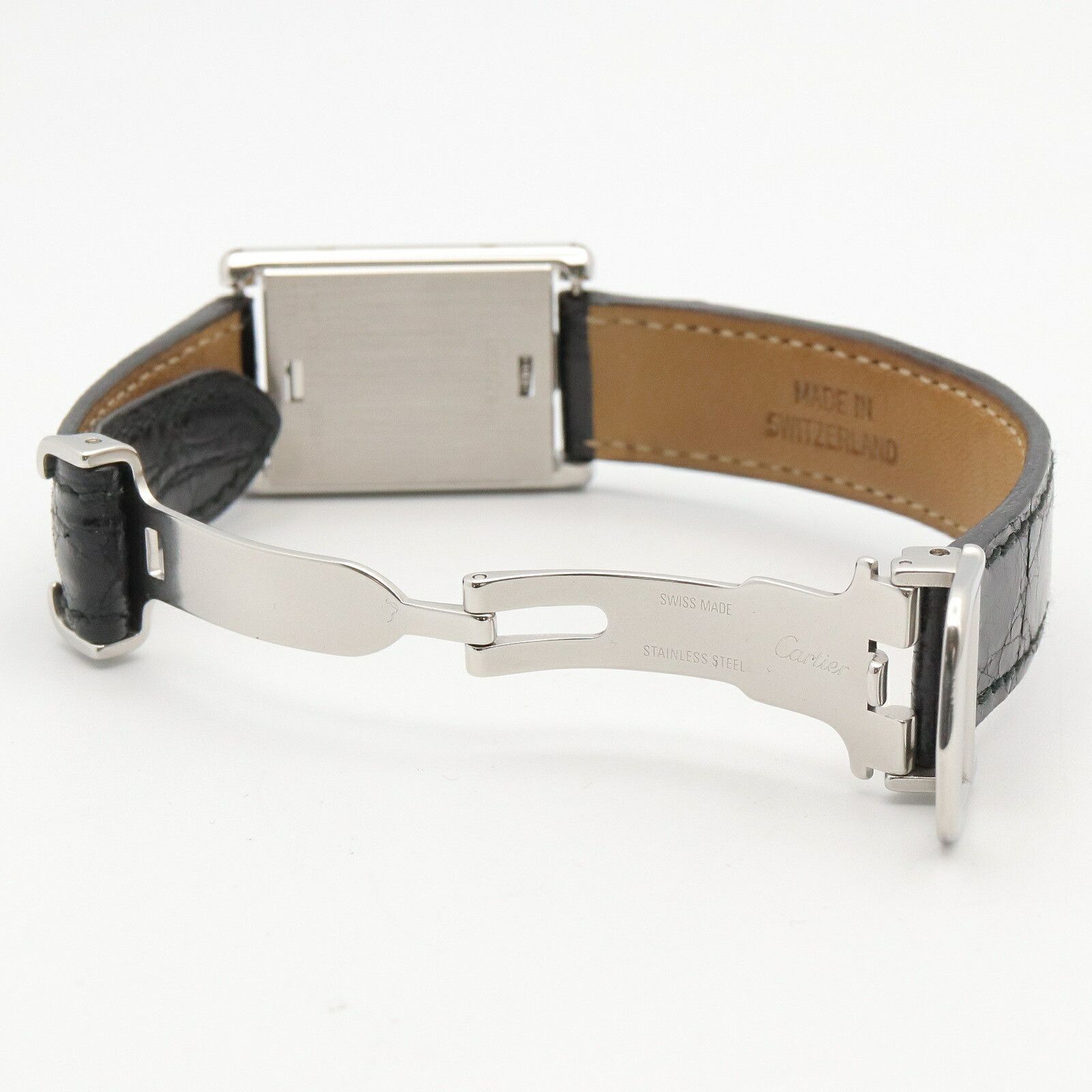Cartier Cartier Cartier Tank Basculante Stainless Steel Watch Metal Quartz W1016830 DUTY FREE for USA Size ONE SIZE - 5 Thumbnail