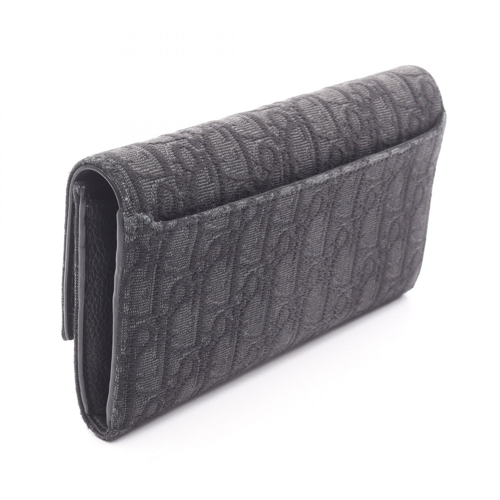 Dior Dior Dior Oblique Jacquard long flap wallet Textile Long Wallet DUTY FREE for USA Size ONE SIZE - 2 Thumbnail