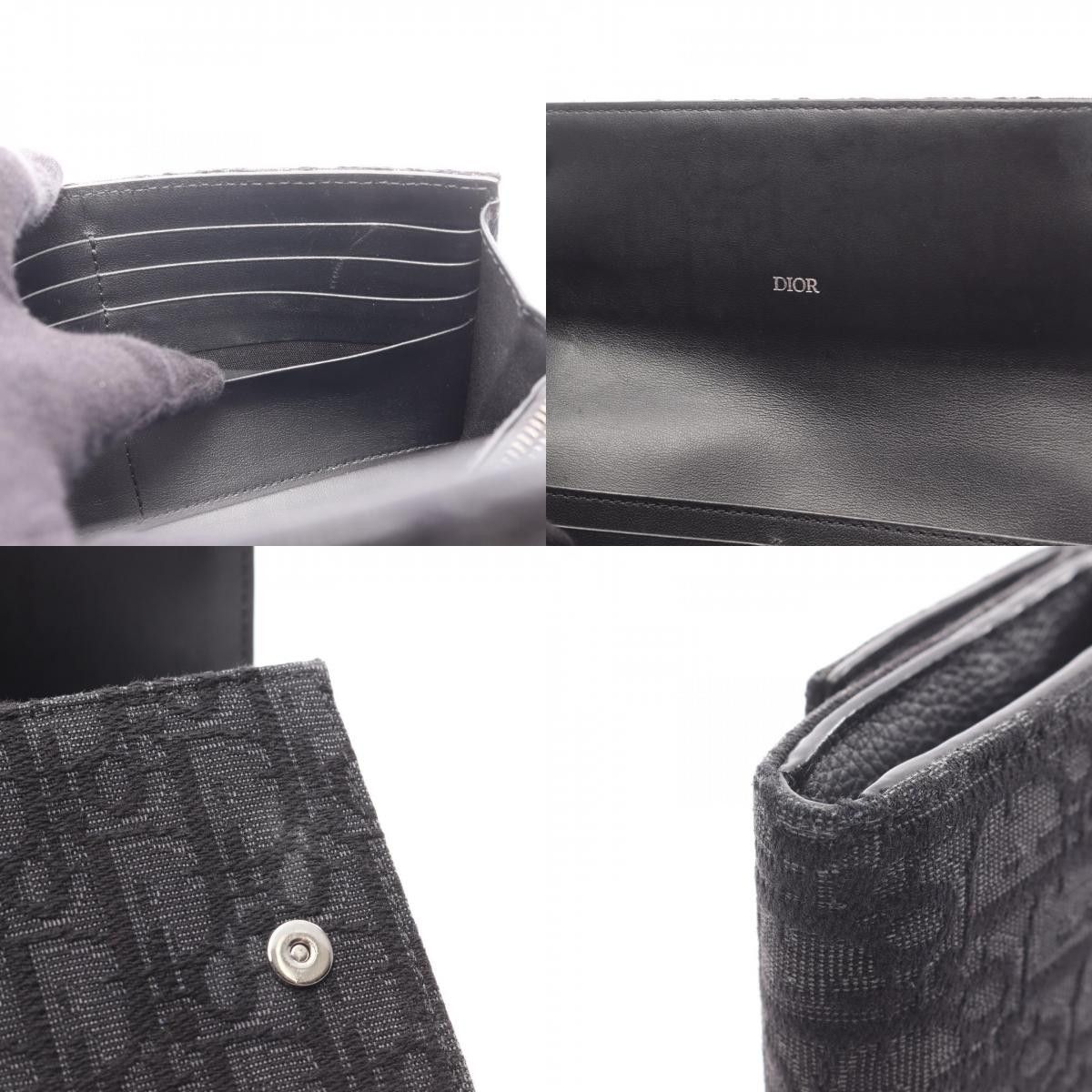 Dior Dior Dior Oblique Jacquard long flap wallet Textile Long Wallet DUTY FREE for USA Size ONE SIZE - 9 Thumbnail