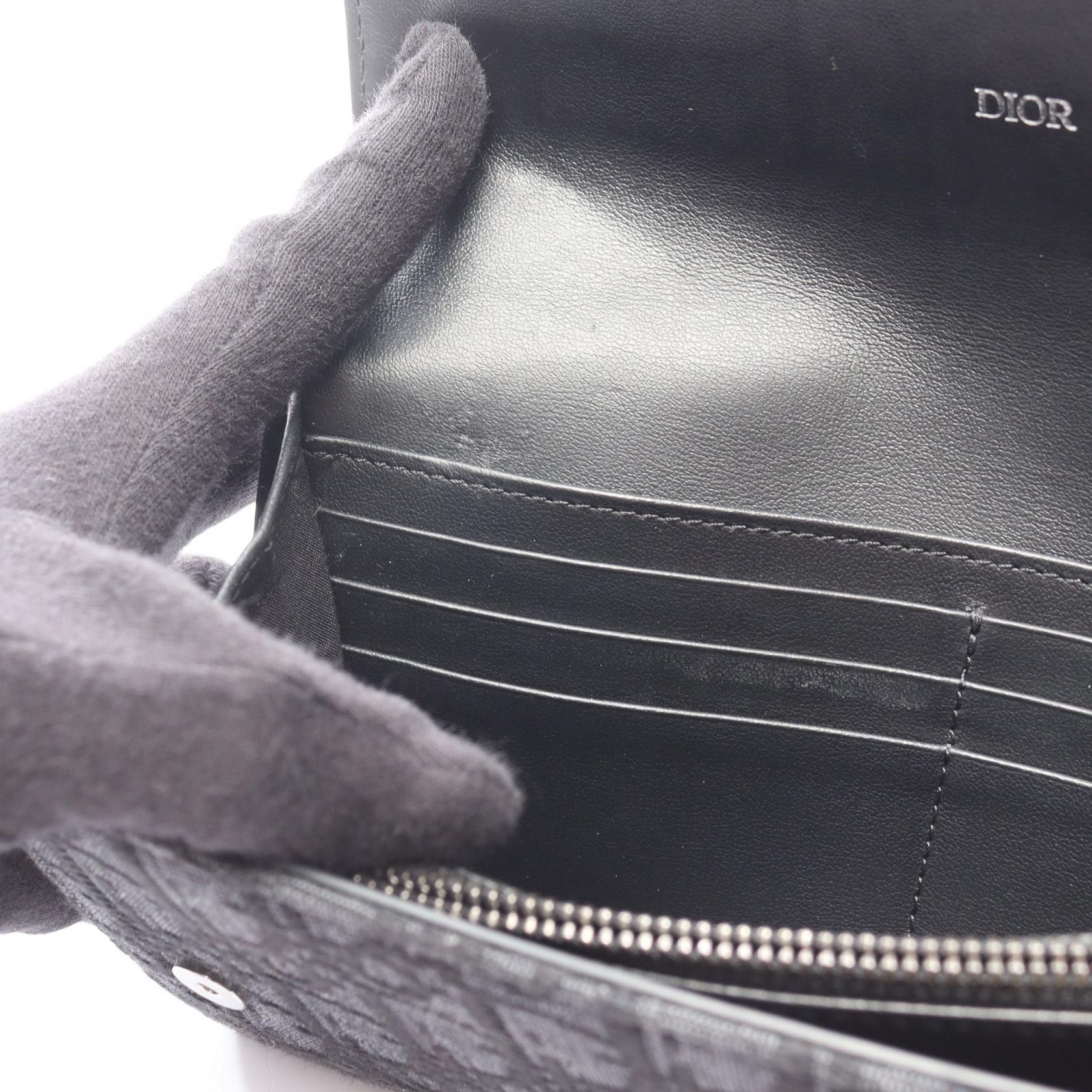 Dior Dior Dior Oblique Jacquard long flap wallet Textile Long Wallet DUTY FREE for USA Size ONE SIZE - 7 Thumbnail