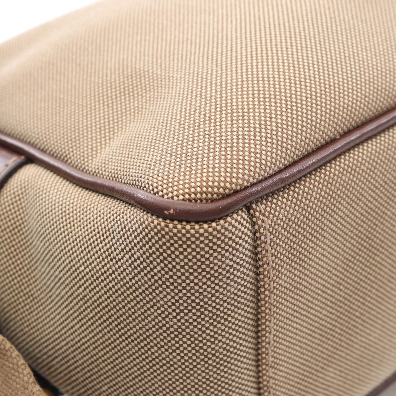 Prada Prada Prada Logo Jacquard Canvas Leather Shoulder Bag Textile Shoulder Bag DUTY FREE for USA Size ONE SIZE - 5 Thumbnail